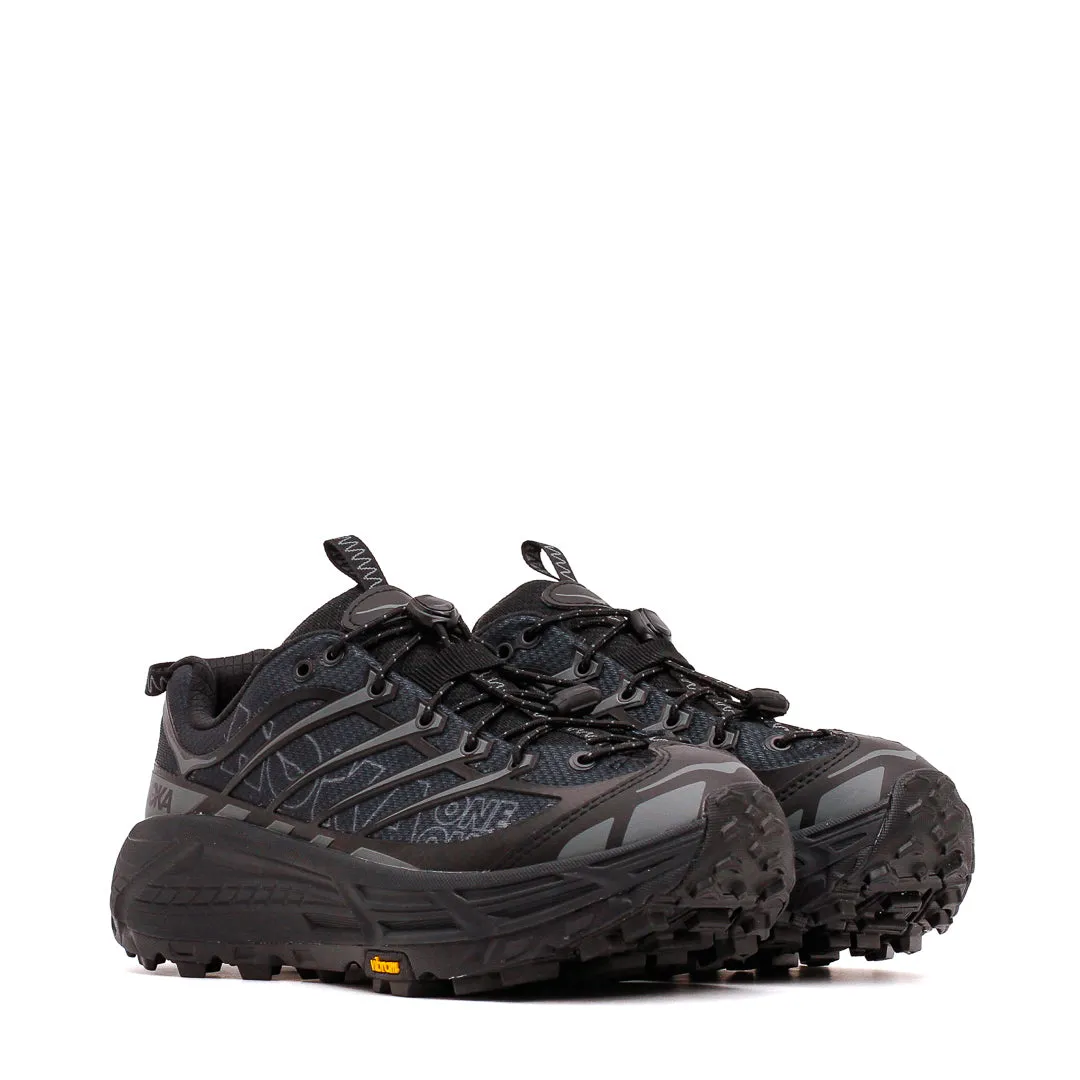 Stone Gray Hoka One One Unisex Mafate Three2 Wordmark Black Outer Orbit 1175490-BCKT