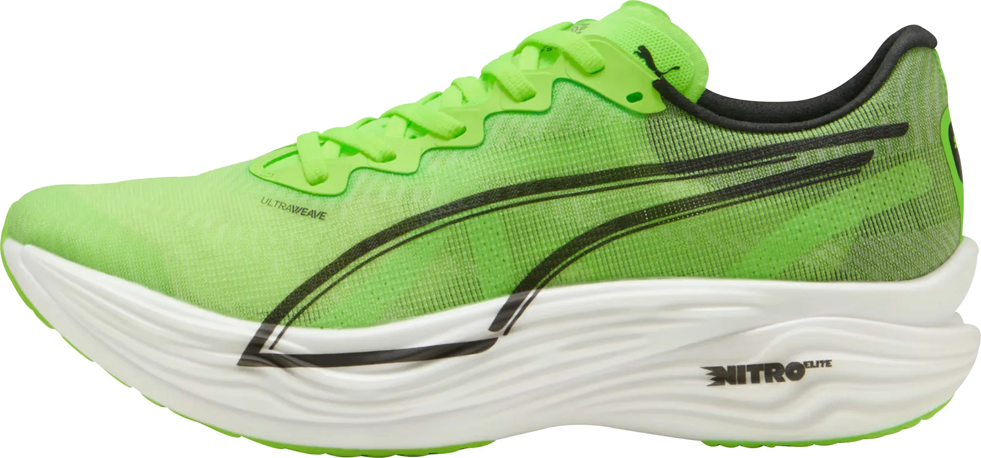 Cushioned Park Day Puma Deviate Nitro Elite 3 HYROX Mens Running Shoes - Green