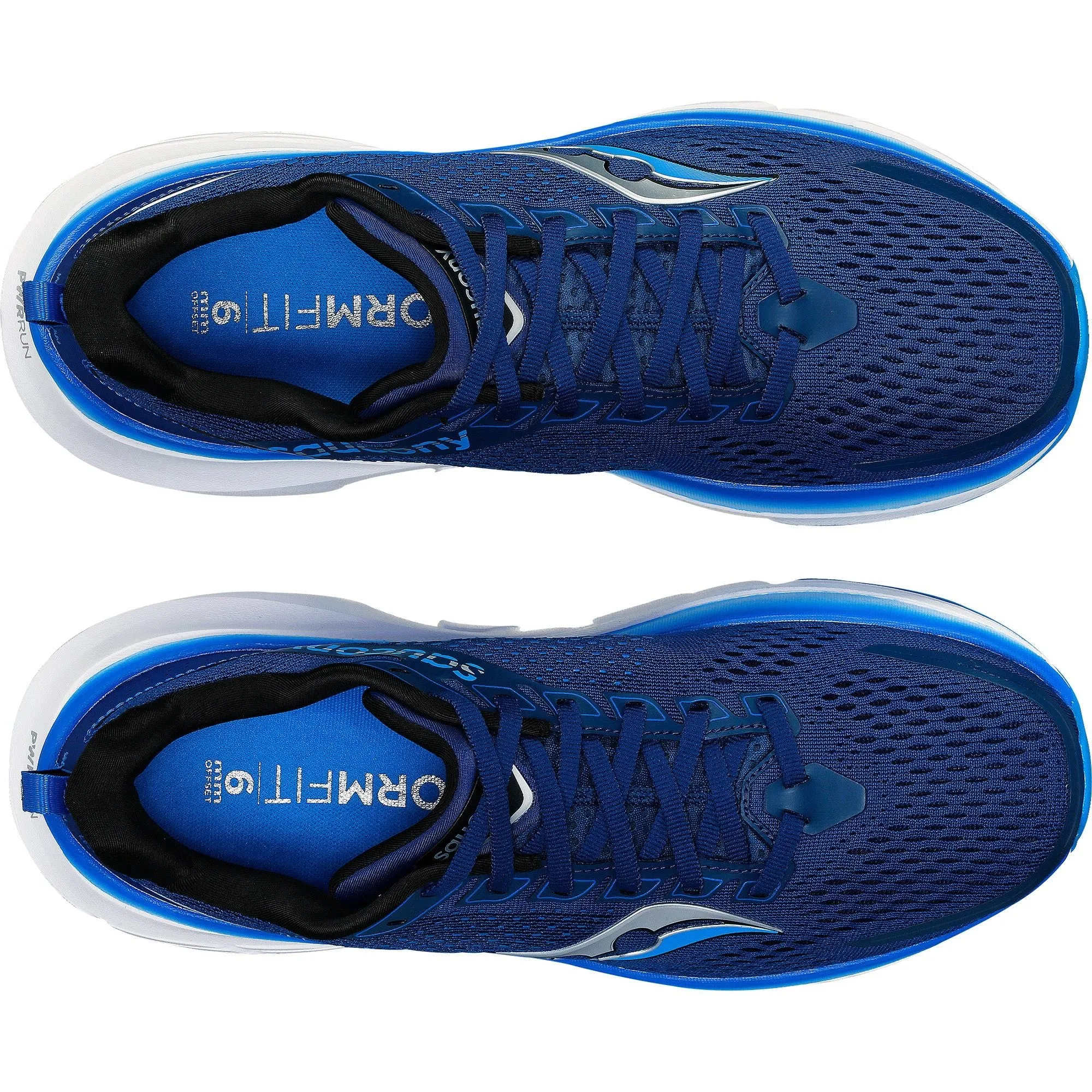Deep Grip Saucony Guide 17 WIDE FIT Mens Running Shoes - Navy