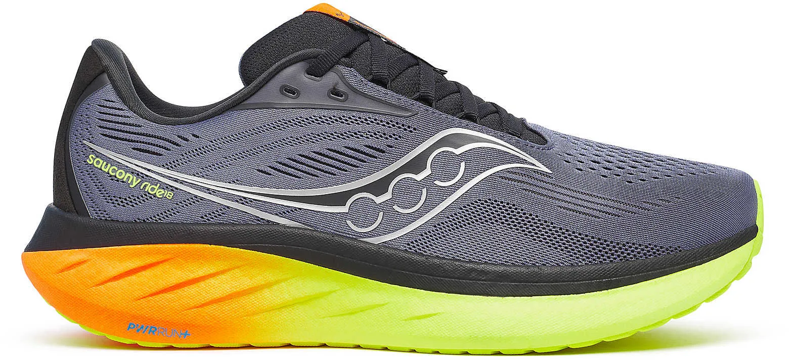 Saucony Ride 18 Mens Running Shoes - Grey Mesh Cool