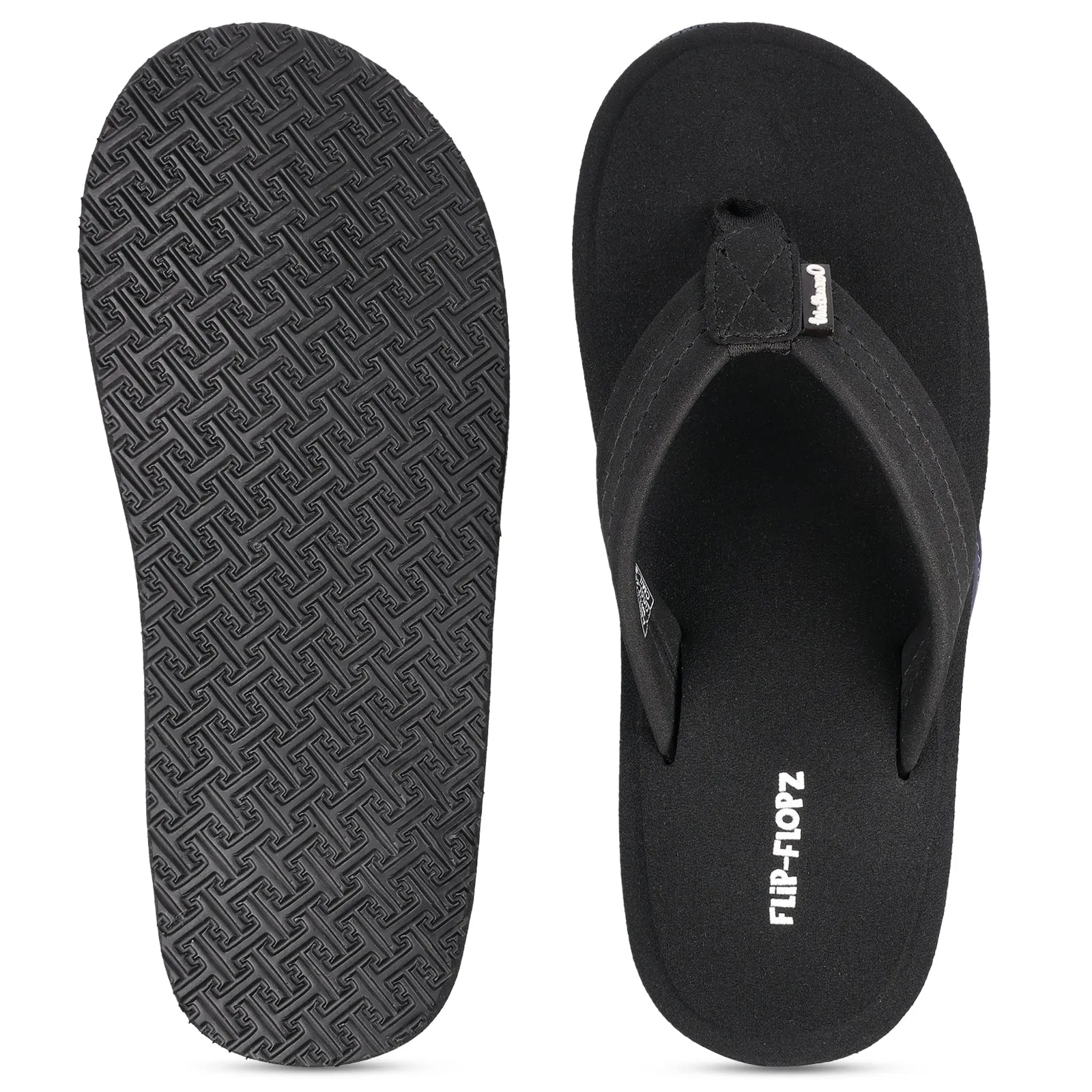 Instant Relaxing Fit Men's Flip-Flop Slippers - WC6629 Black