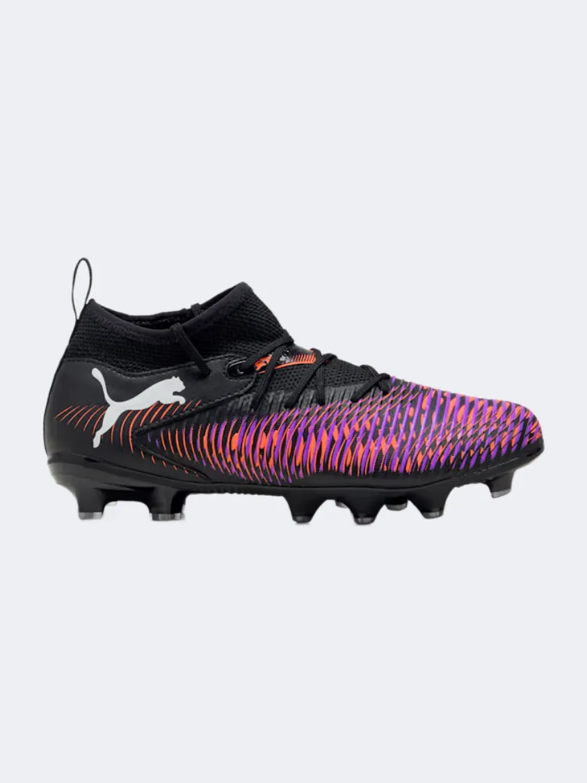 Puma Future 8 Match Firm Ground/Artificial Gs-Boys Football Shoes Black/Red Sprint Flow Step Control