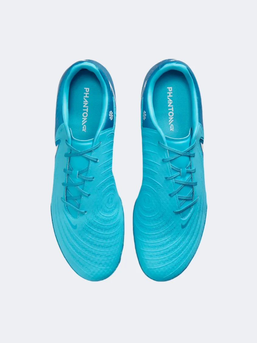 Nike Phantom Gx Ii Academy Men Football Shoes Blue Fury/White Game Pressure Fit Design