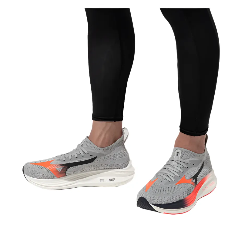 weekend runners neutral shoes Mizuno Men's Neo Zen Running Shoes in Harbour Mist/Fiery Coral 2/Baritone Blue AW25