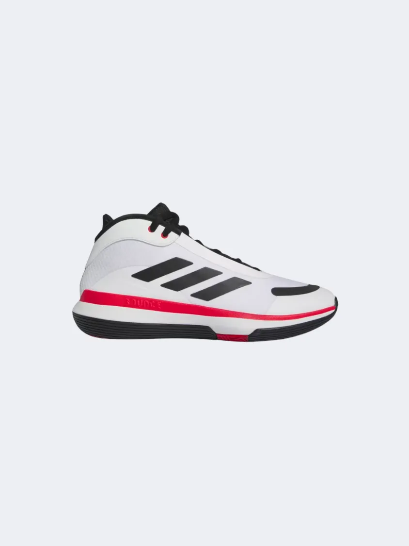 Compression Cushioning Kinetic Energy Harness Adidas Bounce Legends Men Basketball Shoes White/Black/Scarlet