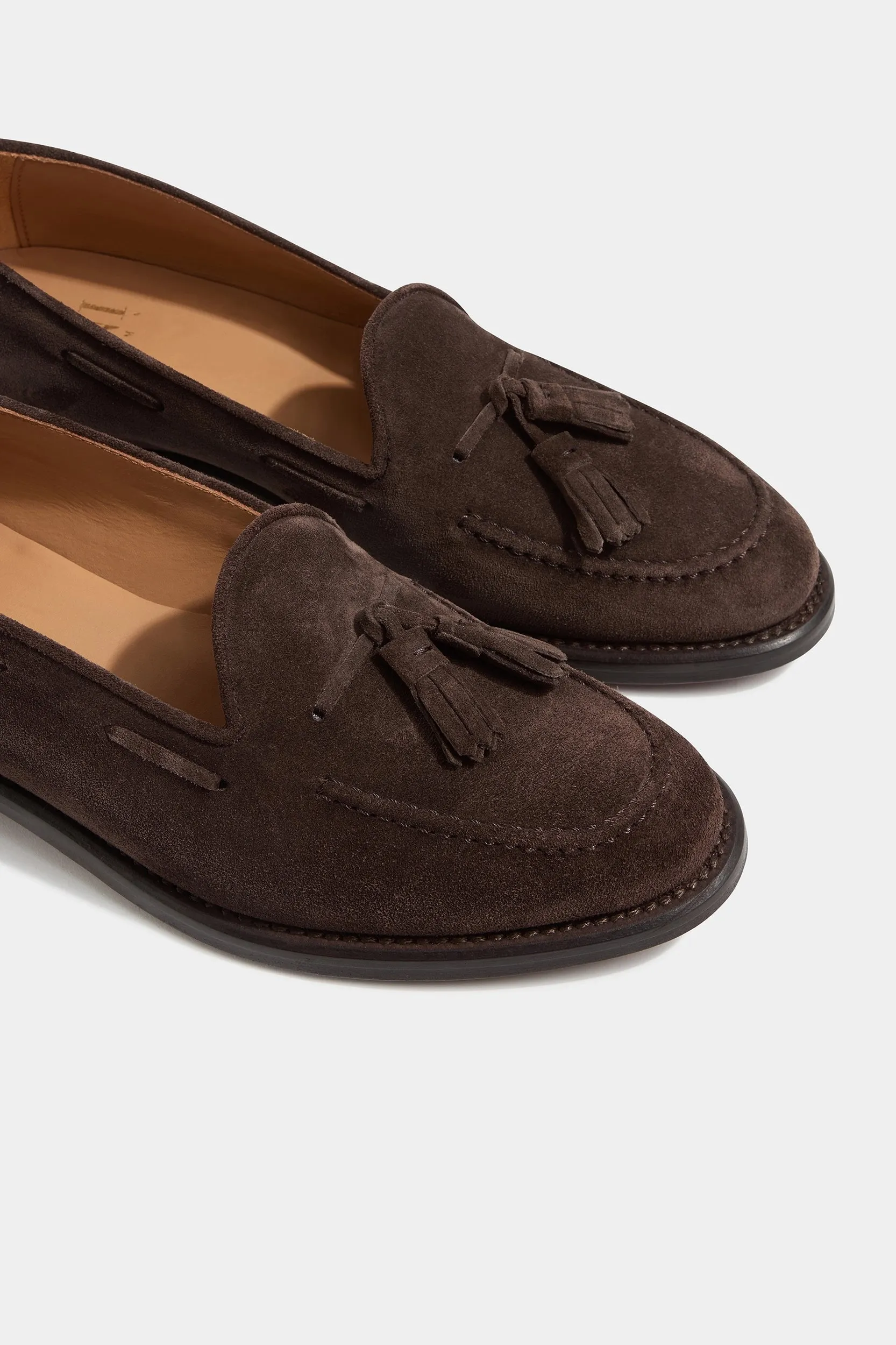 Brown suede tassel loafers - Made In Italy Flexible Lifestyle Look