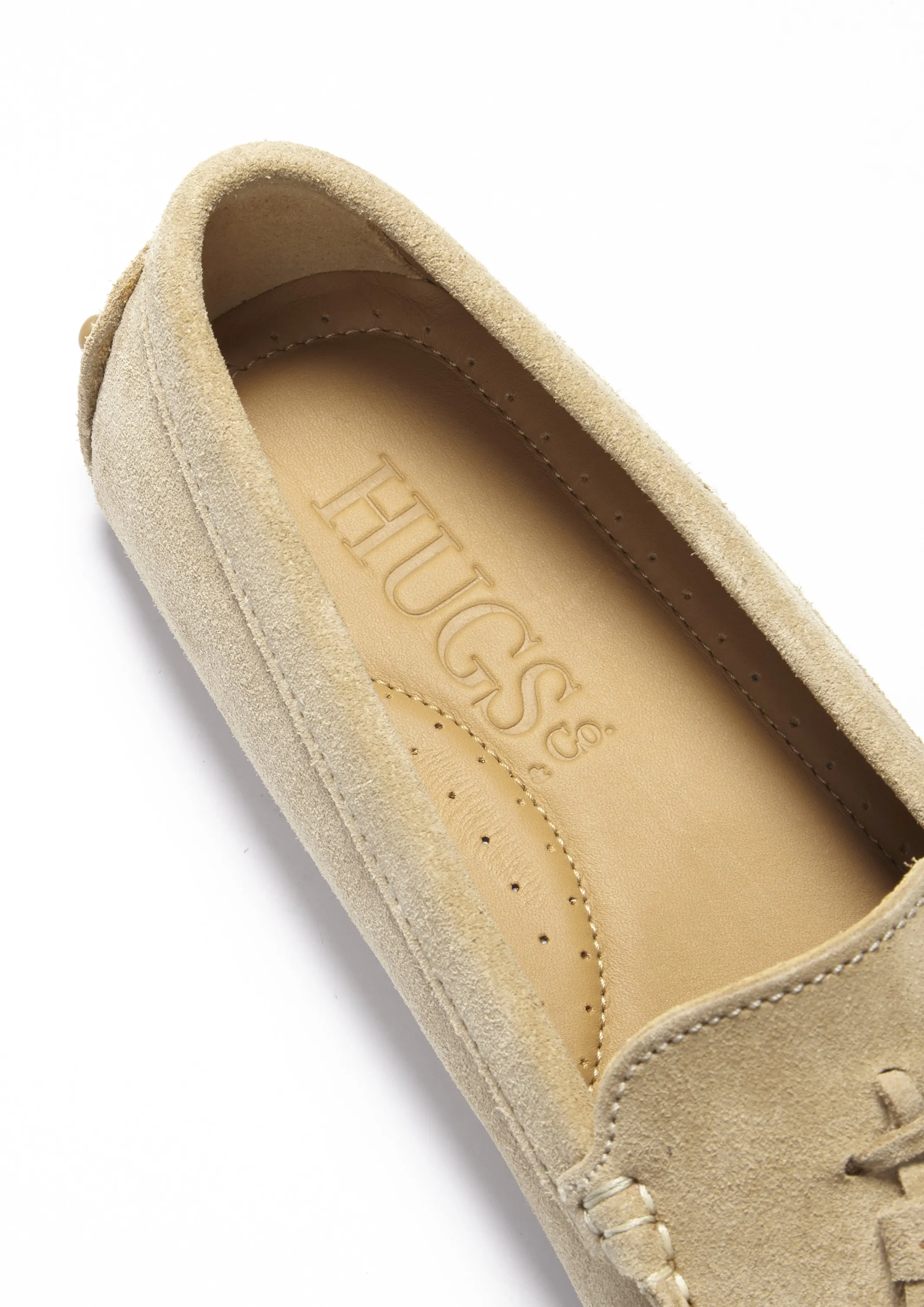 Ultra light Comfy Breeze Women's Tasselled Driving Loafers, taupe suede