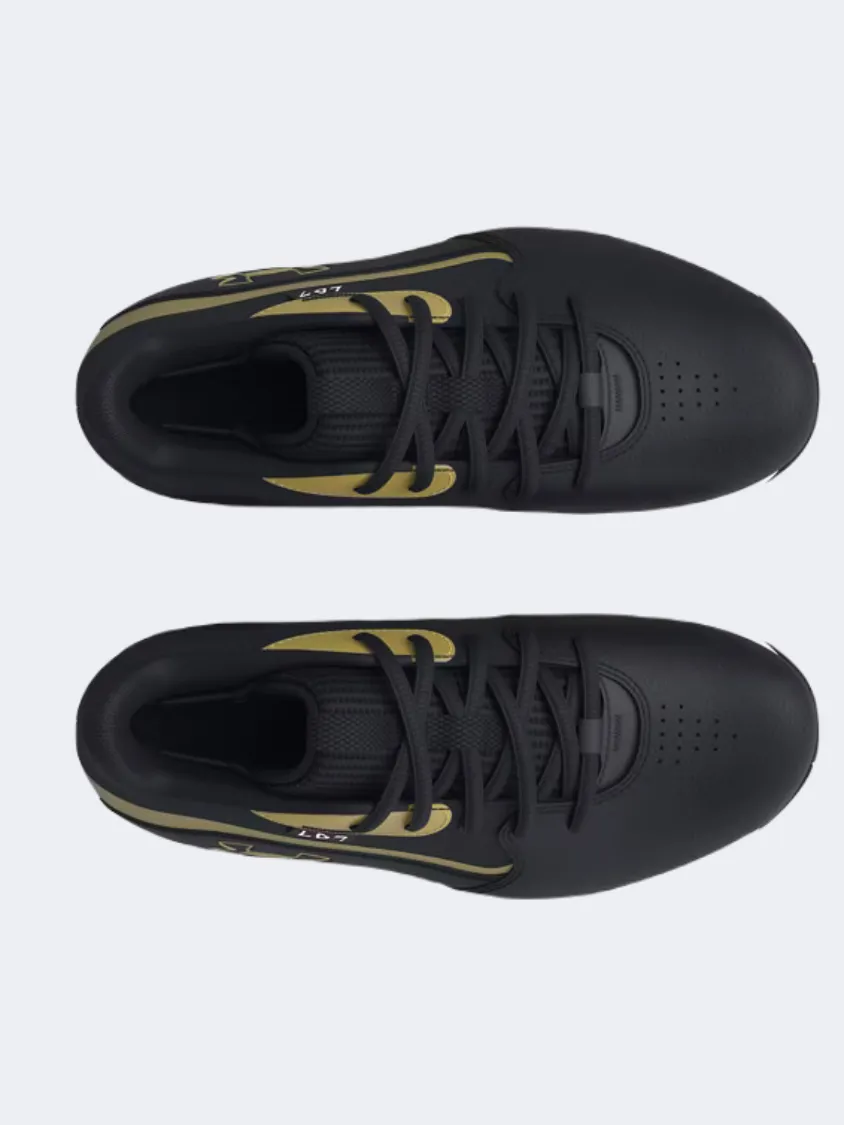 Under Armour Lockdown 7 Ps-Boys Basketball Shoes Black/Metallic Gold Tensile Weave