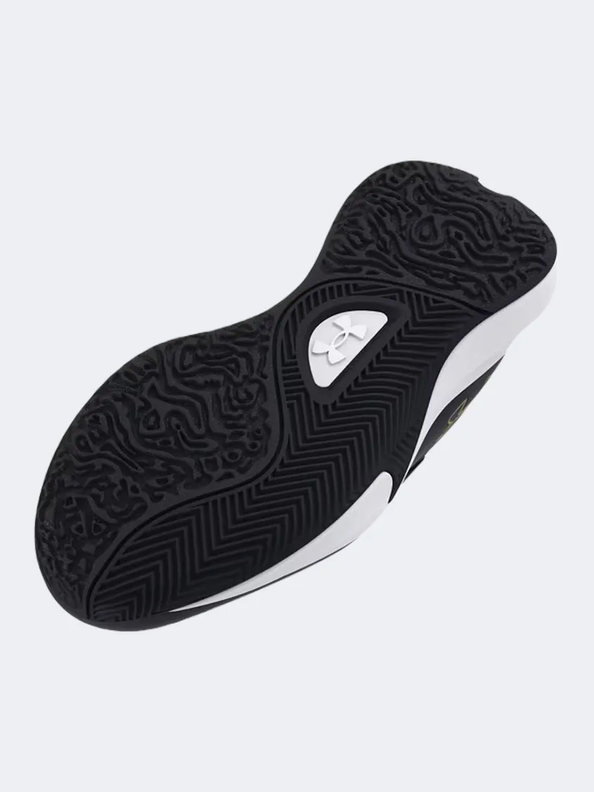 Under Armour Lockdown 7 Ps-Boys Basketball Shoes Black/Metallic Gold Torsional Stability Bridge Stable base