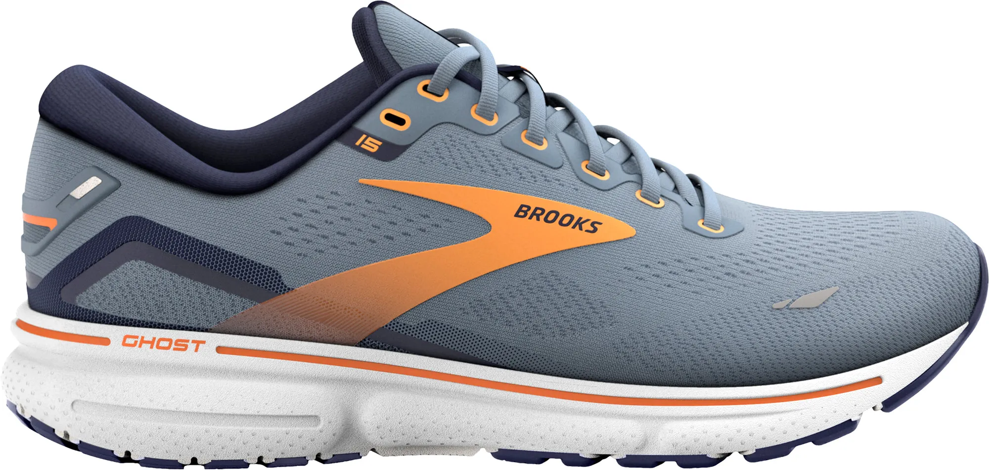 Classic Base Brooks Ghost 15 Mens Running Shoes - Grey