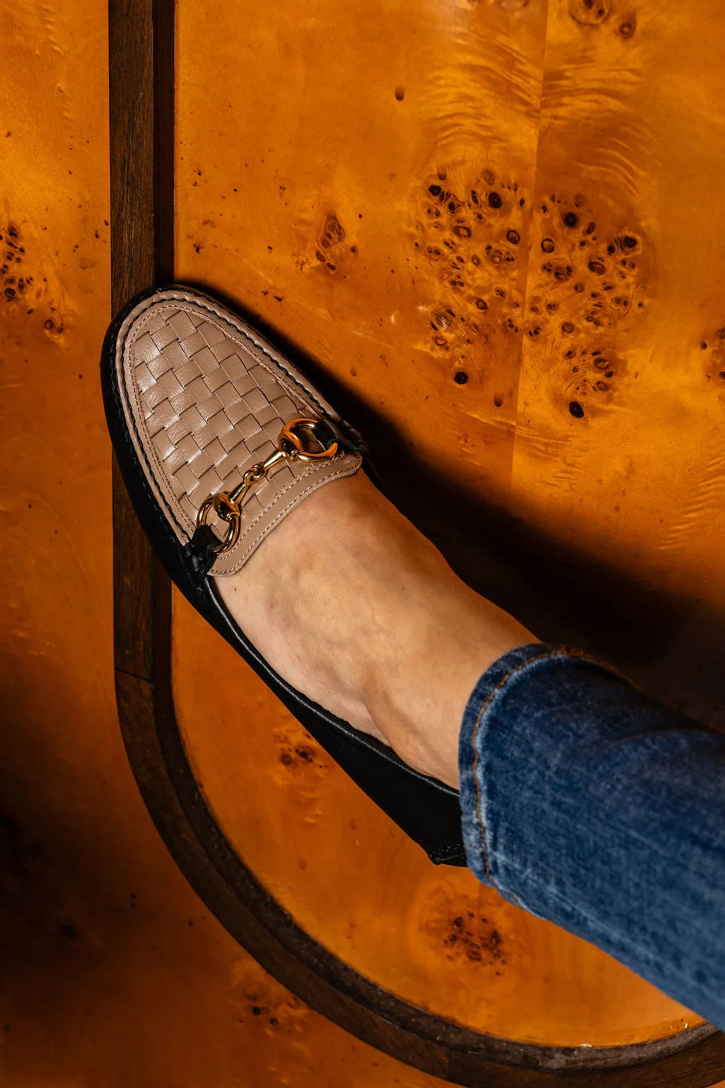 Kim Horsebit Woven Driver Quiet Step Comfort Step