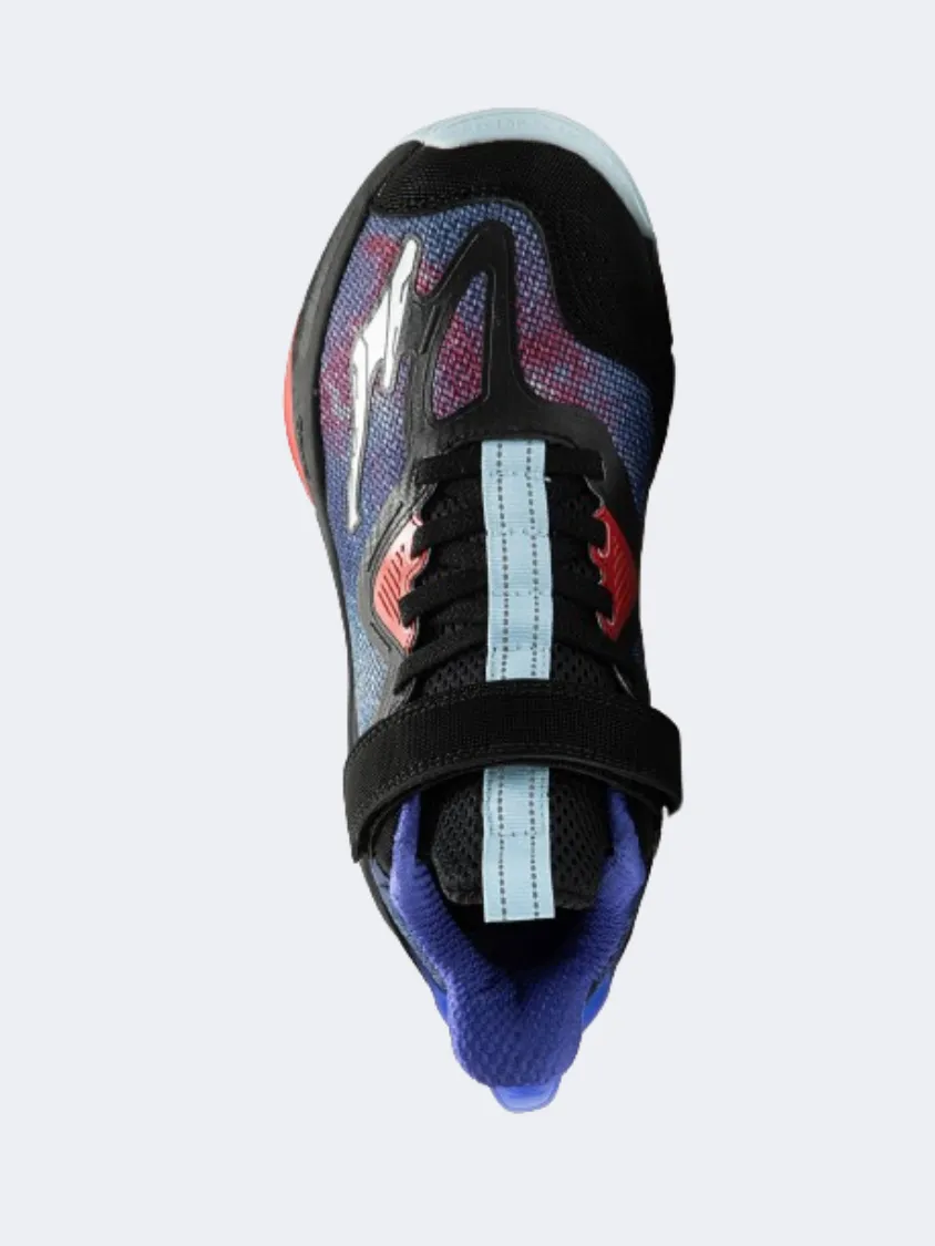 Multi Layer Midsole Tech Adaptive Fit Technology Erke Gs Boys Basketball Shoes Black/Blue Purple