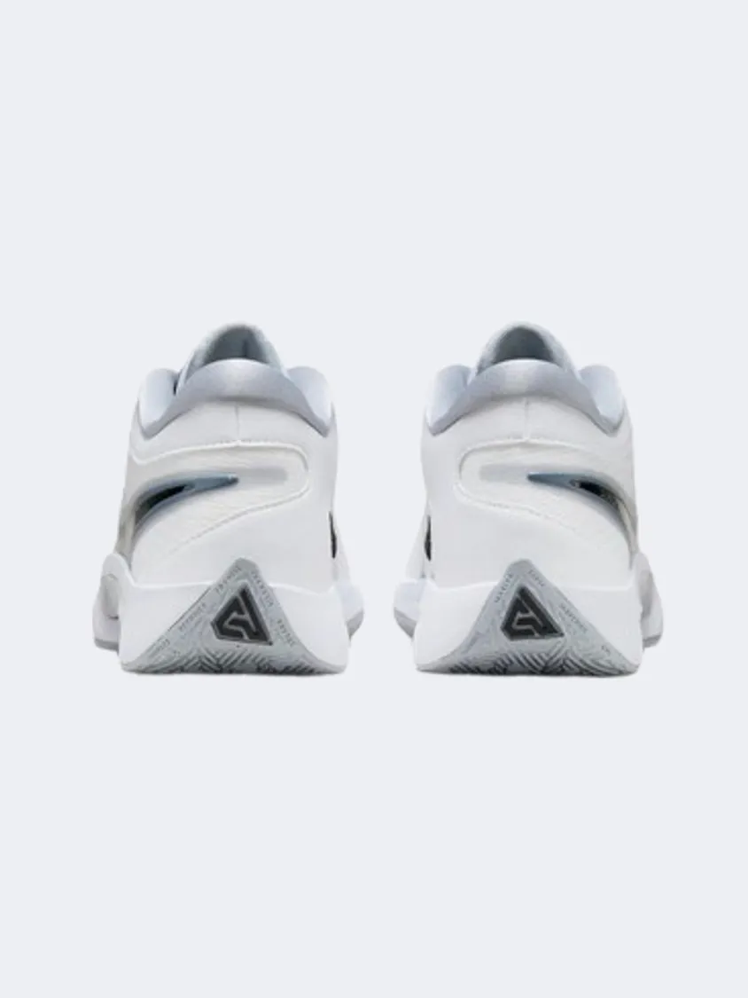 Durable Rubber Outsole Nike Zoom Freak 6 Men Basketball Shoes White/Black/Grey