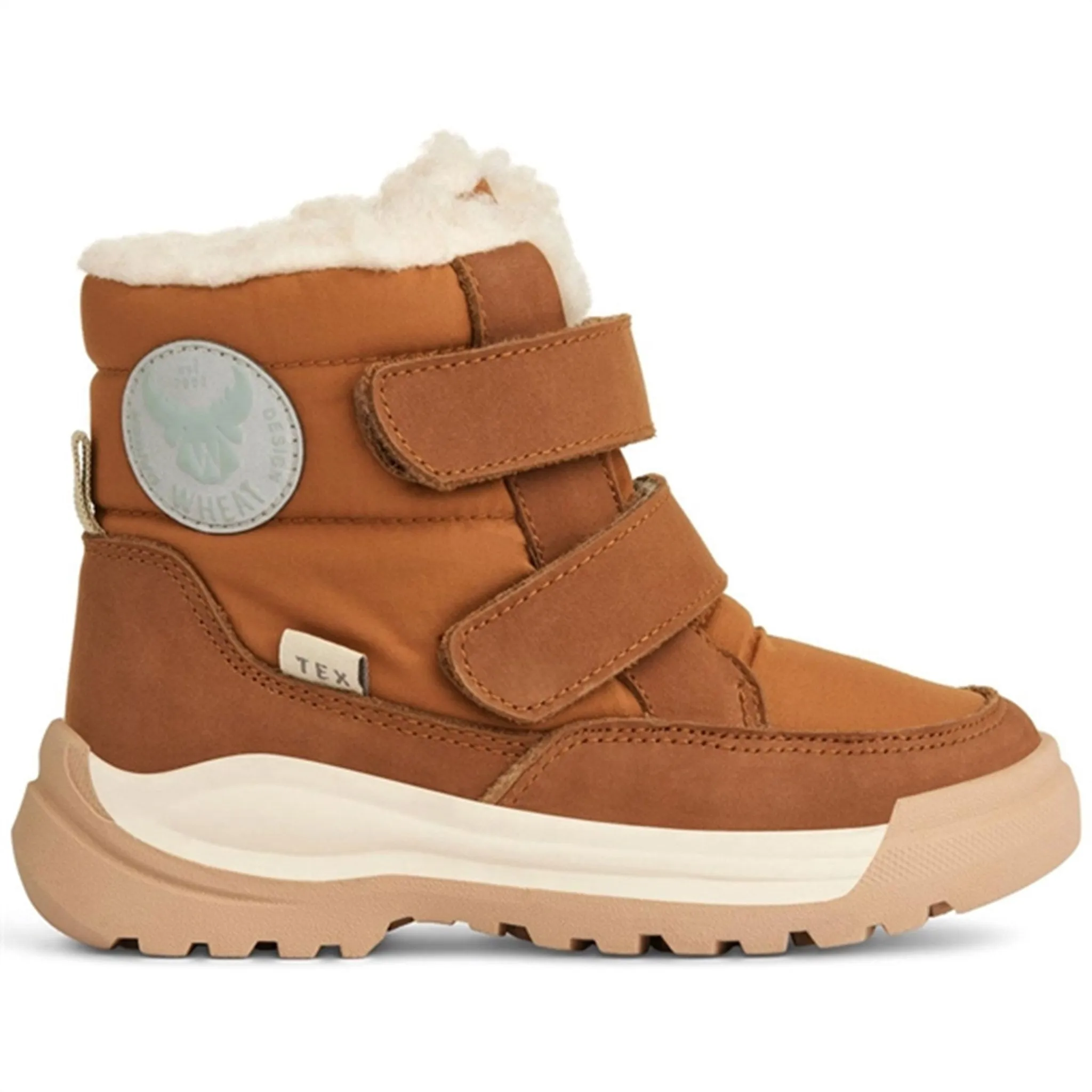 Wheat Winter Boots Millas Double Velcro Tex Cognac Elastic Heavy Winter Shoes