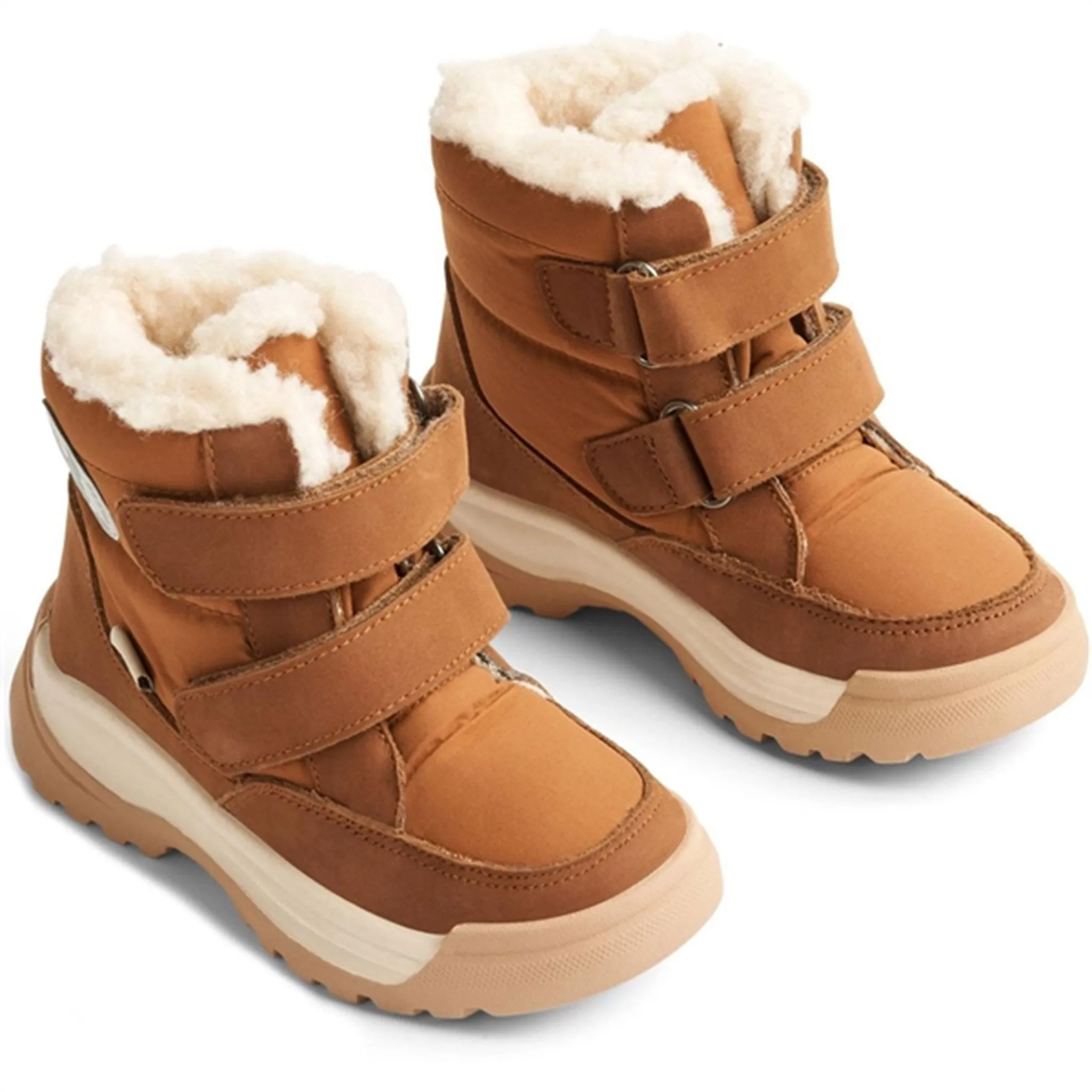 Chilly Outdoor Walks Snow Snow Heavy Duty Boots Wheat Winter Boots Millas Double Velcro Tex Cognac