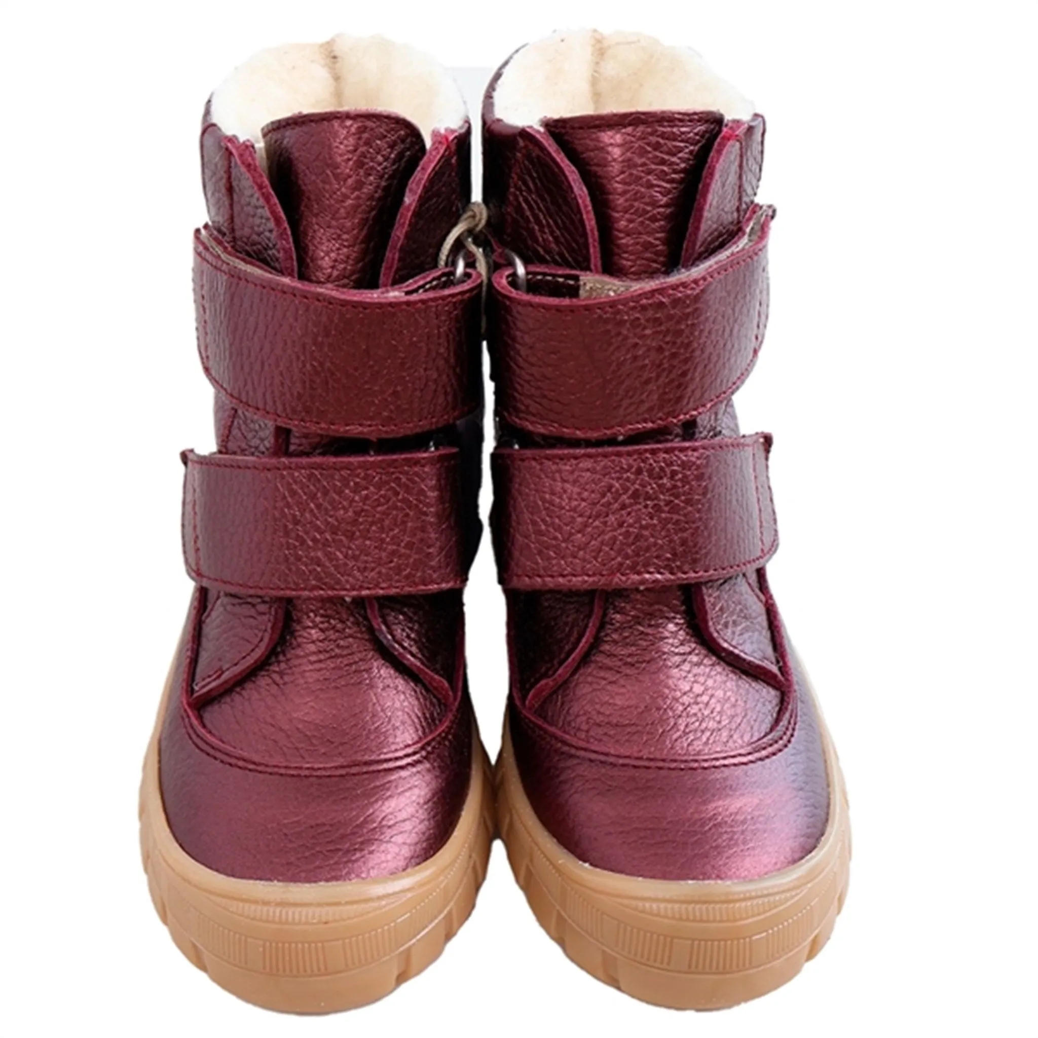 Angulus Tex-Boots With Velcro Bordeaux Shine Family Snow Traction