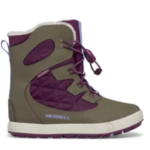 Merrell Truffle/ Plum Cozy Snow Bank 4.0 Children??s/Youth Waterproof Snow Boot Snow Hiking Cold Snow Utility