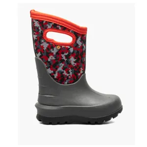 Alpine Snowy Trekking BOGS Grey Multi Digital Maze Neo-Classic Boots
