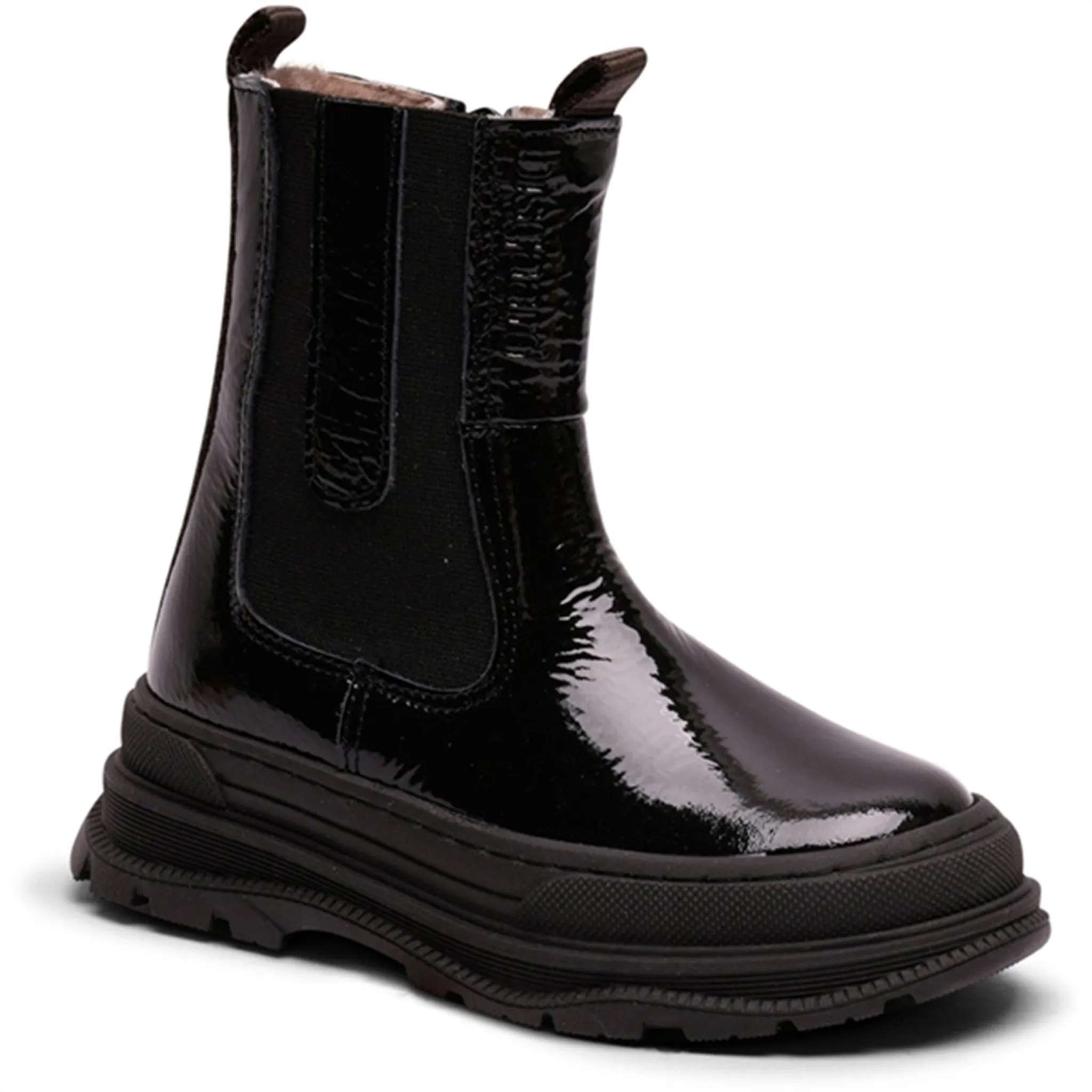 Frostbite Protection Snow Winter Trekking Gear Bisgaard Mila Lamb Boots Black Patent