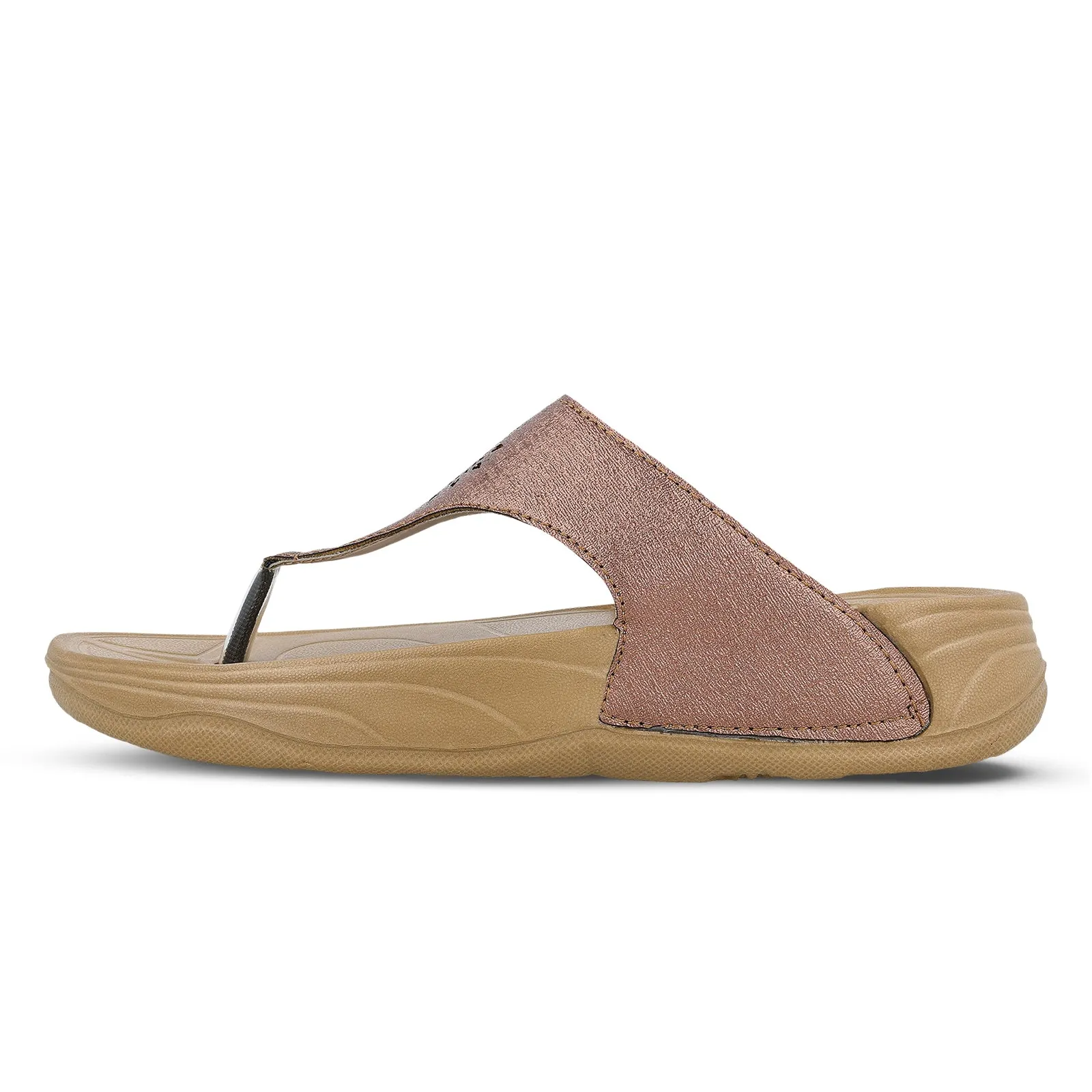 Women's Flip-Flop - WC4991 Brown Tan Foot Friendly