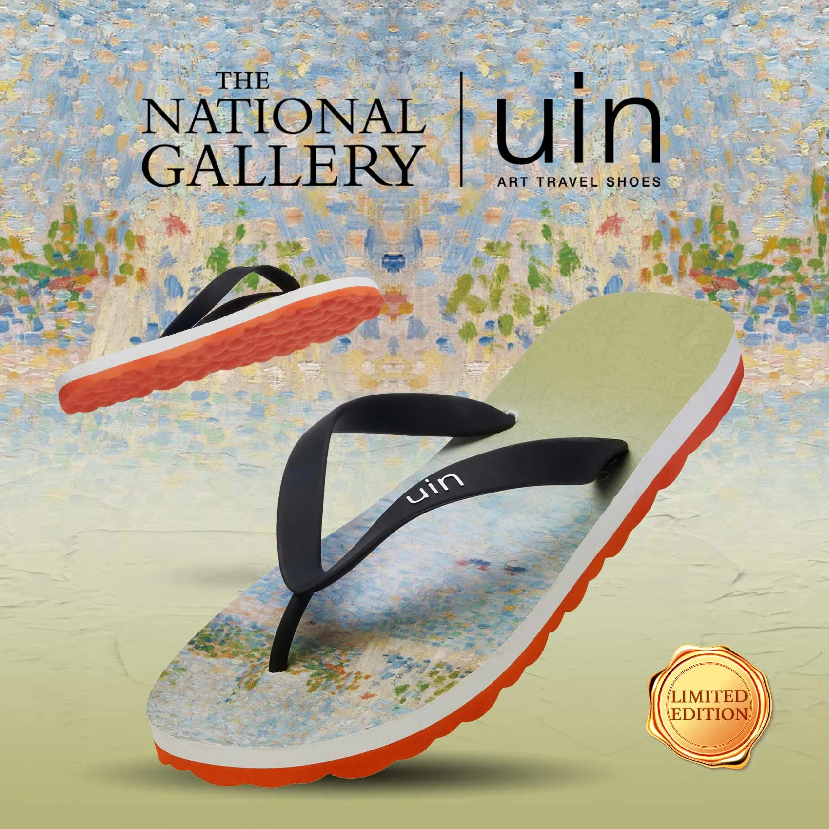 Georges Seurat The Seine seen from La Grande Jatte Blanes Men Ankle Strap Garden Comfort Gear