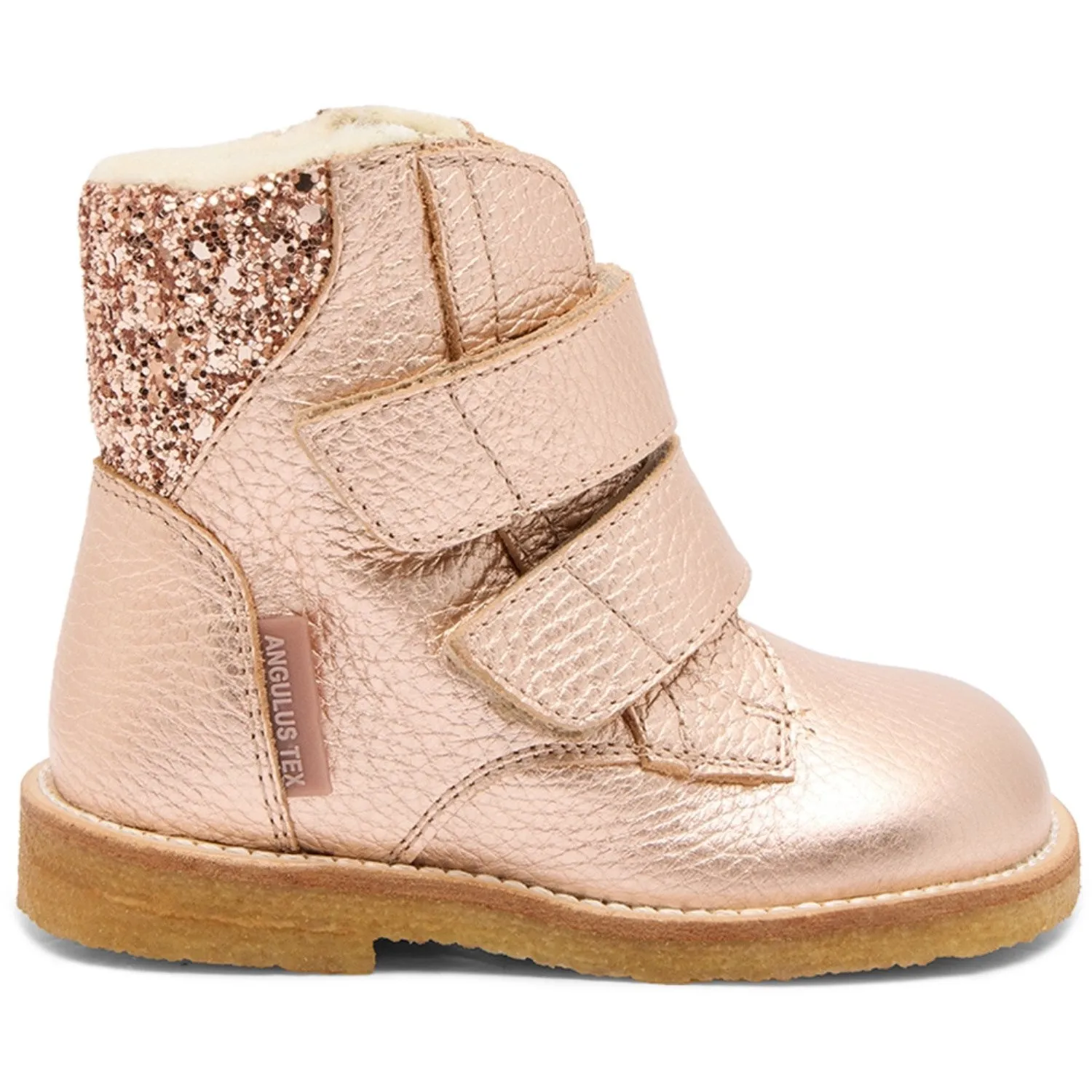 Winter-Friendly Cold Feet Comfort Angulus Copper/Maple Glitter Tex-Boot Med Glitter Og Velcro Closure