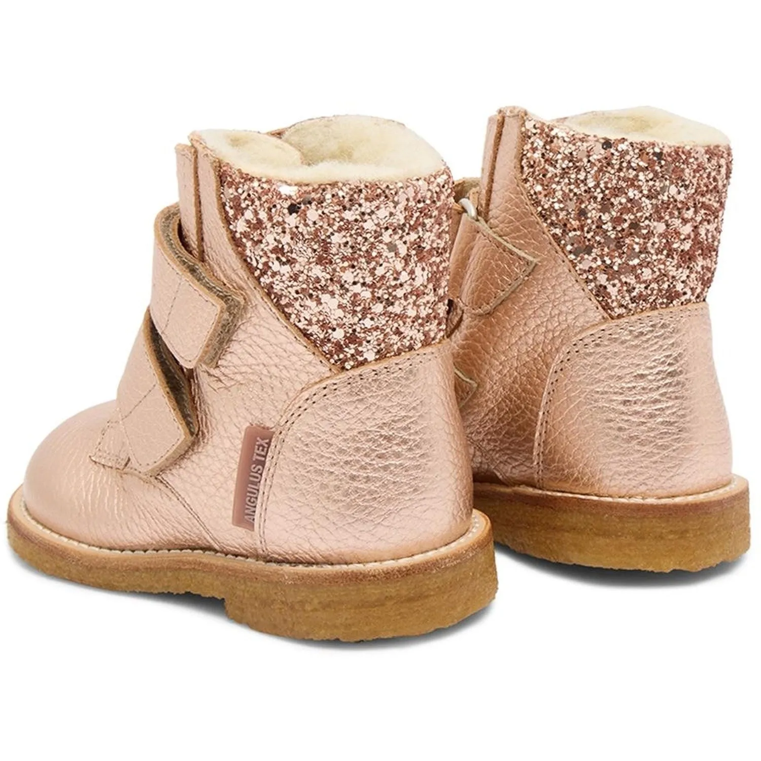 Mountain Safety Gear Winter Fun Angulus Copper/Maple Glitter Tex-Boot Med Glitter Og Velcro Closure
