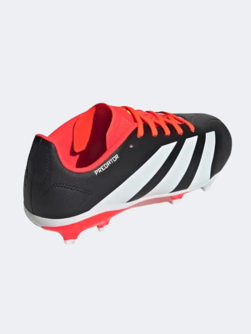 Adidas Predator League Fg Kids Football Shoes Black/White/Red Training Gear Flex Cushion