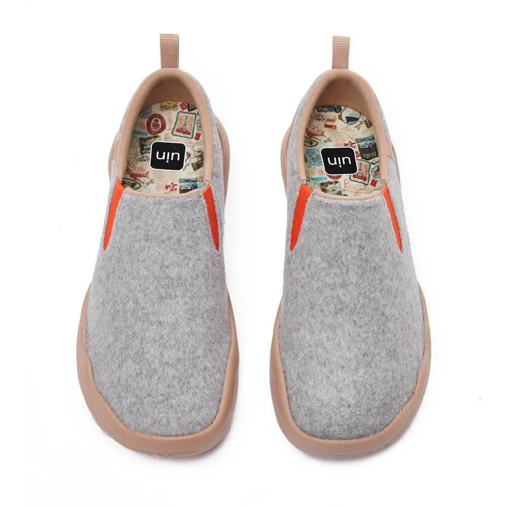 Easy-to-Wear Shoes Cuenca Light Grey Wool Men
