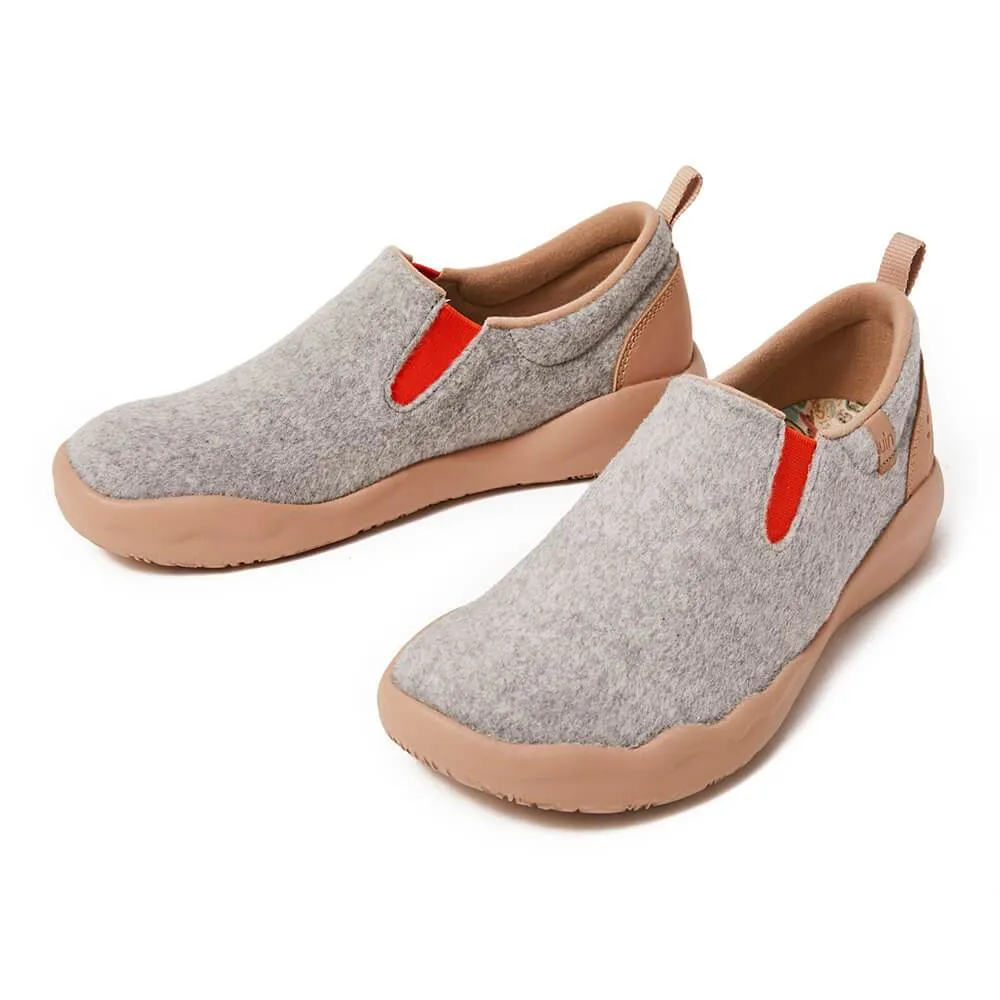 Cuenca Light Grey Wool Men Clean Texture True Firm