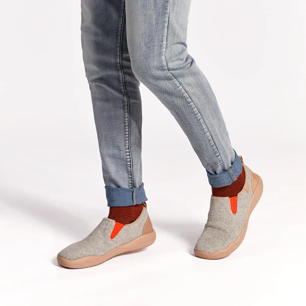 Cuenca Light Grey Wool Men Lunch Break