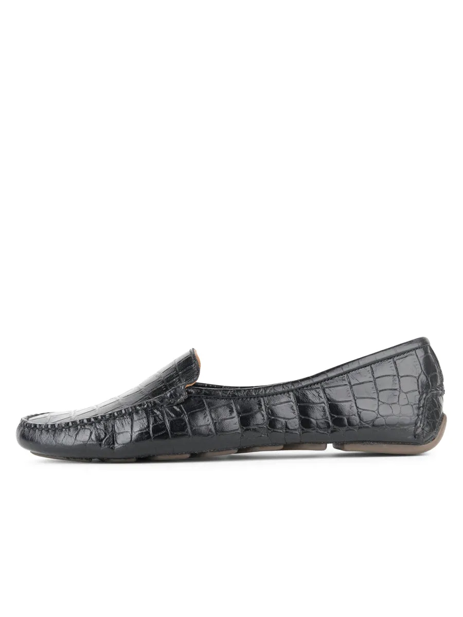 Jillian Driving Moccasin in Crocodile Fashion Edge Step Ahead