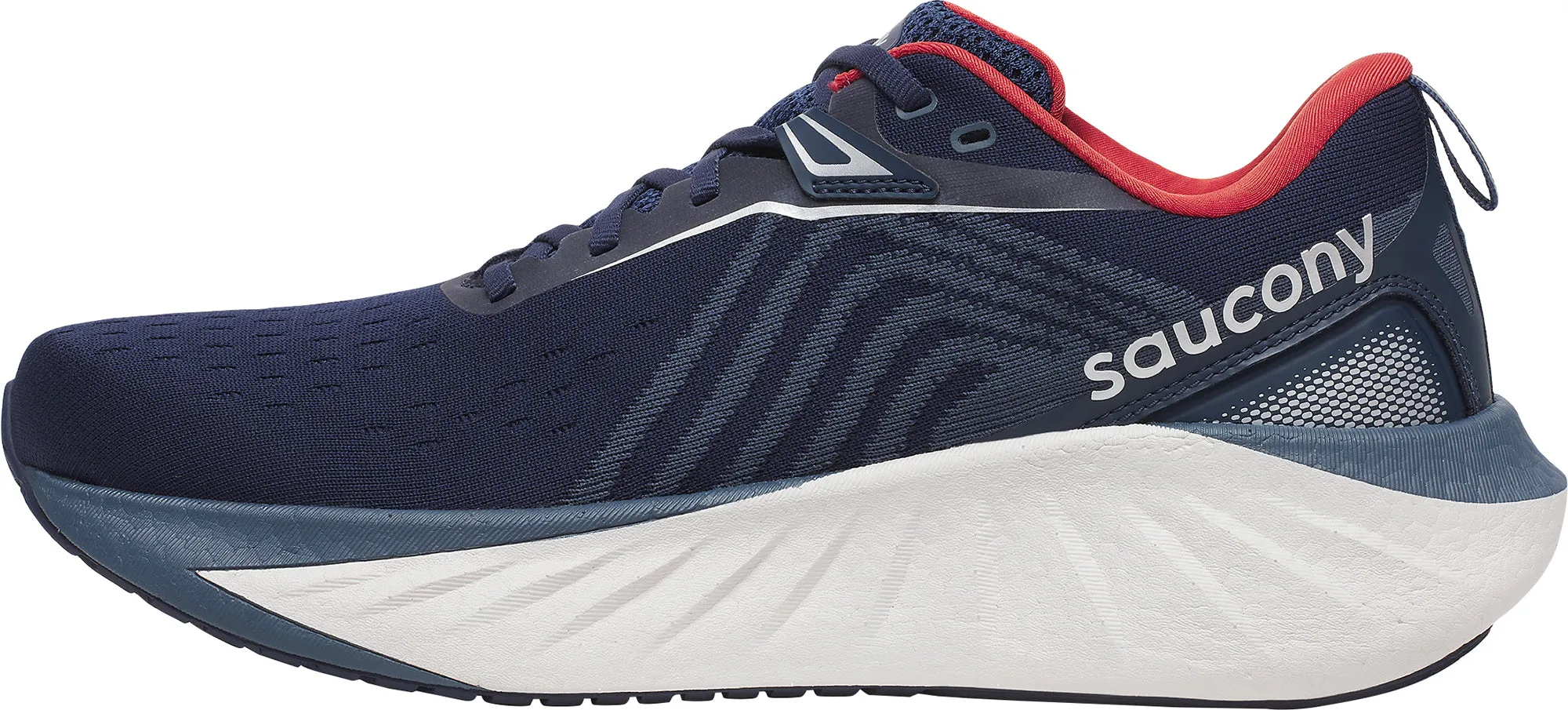 Breathable Calm Step Saucony Triumph 22 Mens Running Shoes - Blue