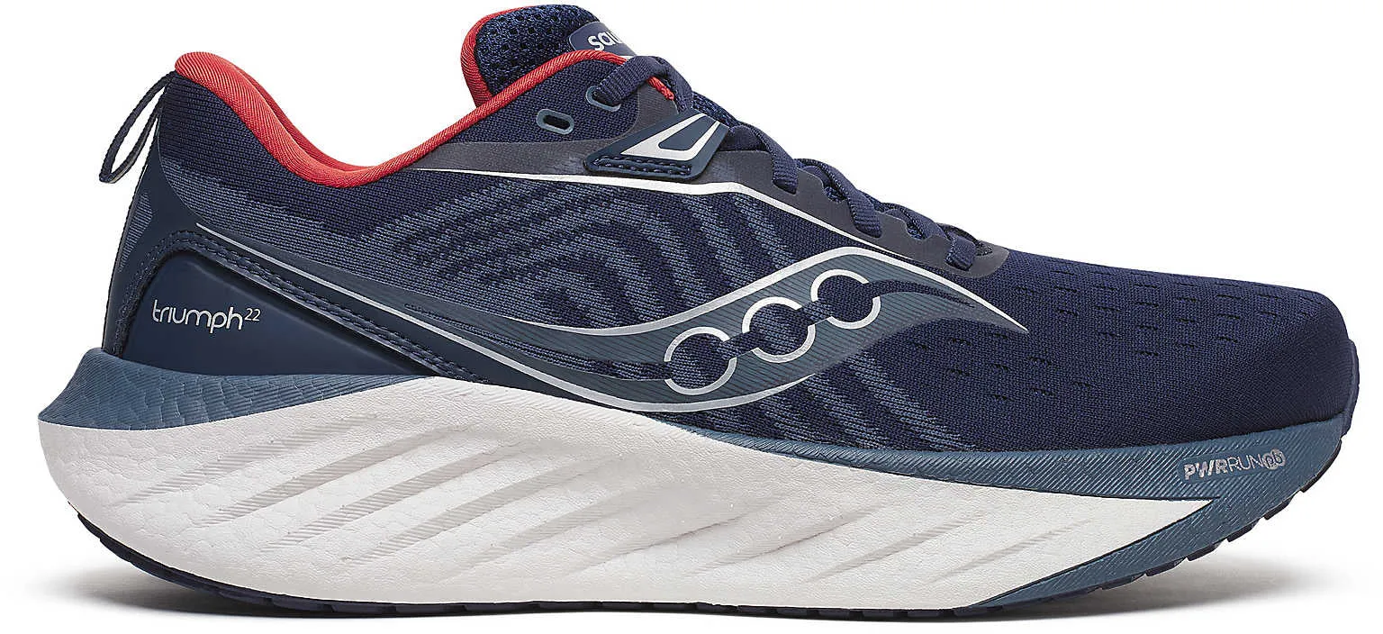Beauty Walk Saucony Triumph 22 Mens Running Shoes - Blue