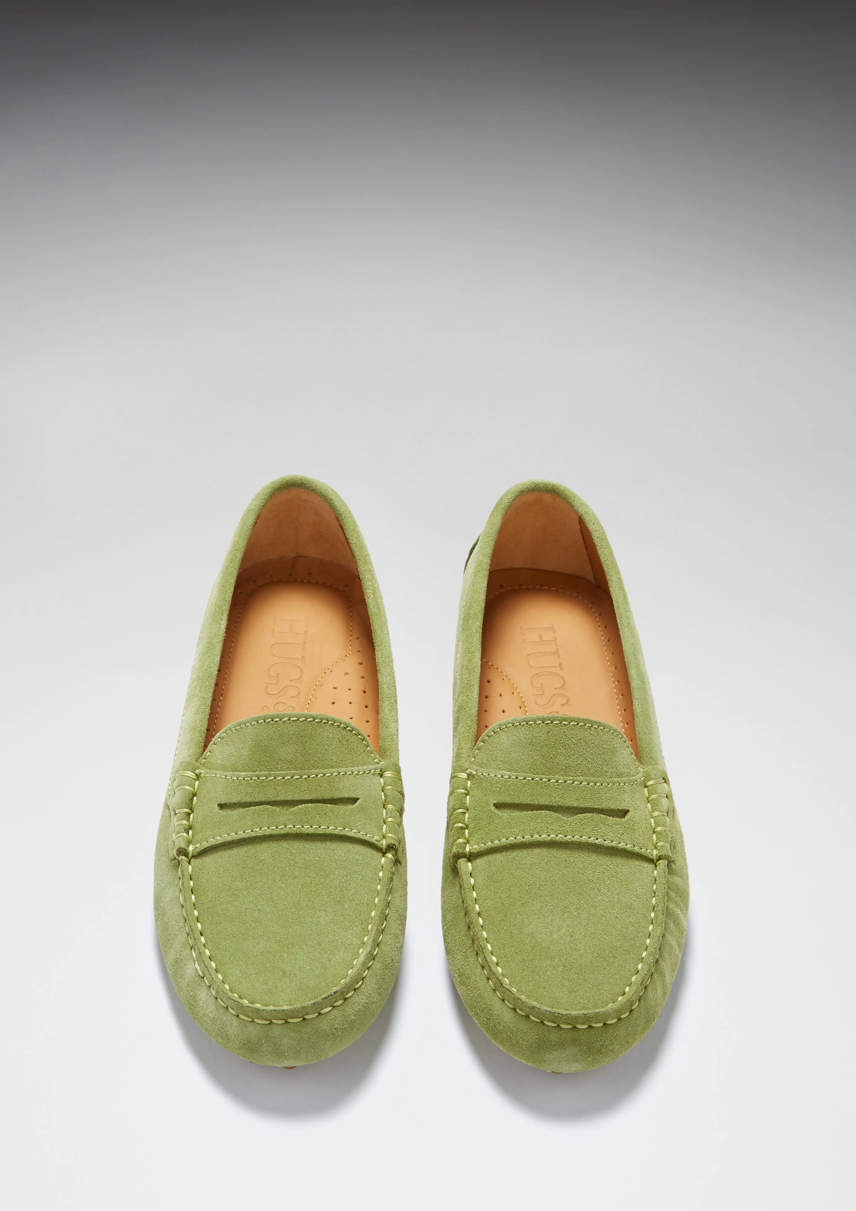 Relaxed Walking Shoes Reliable Fit Women's Penny Driving Loafers, olive green