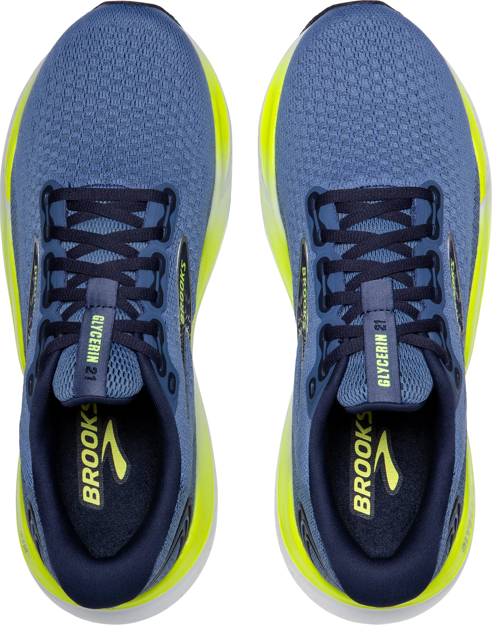 Brooks Glycerin 21 Mens Running Shoes - Blue Breathable Beach Walk Weekend Casual