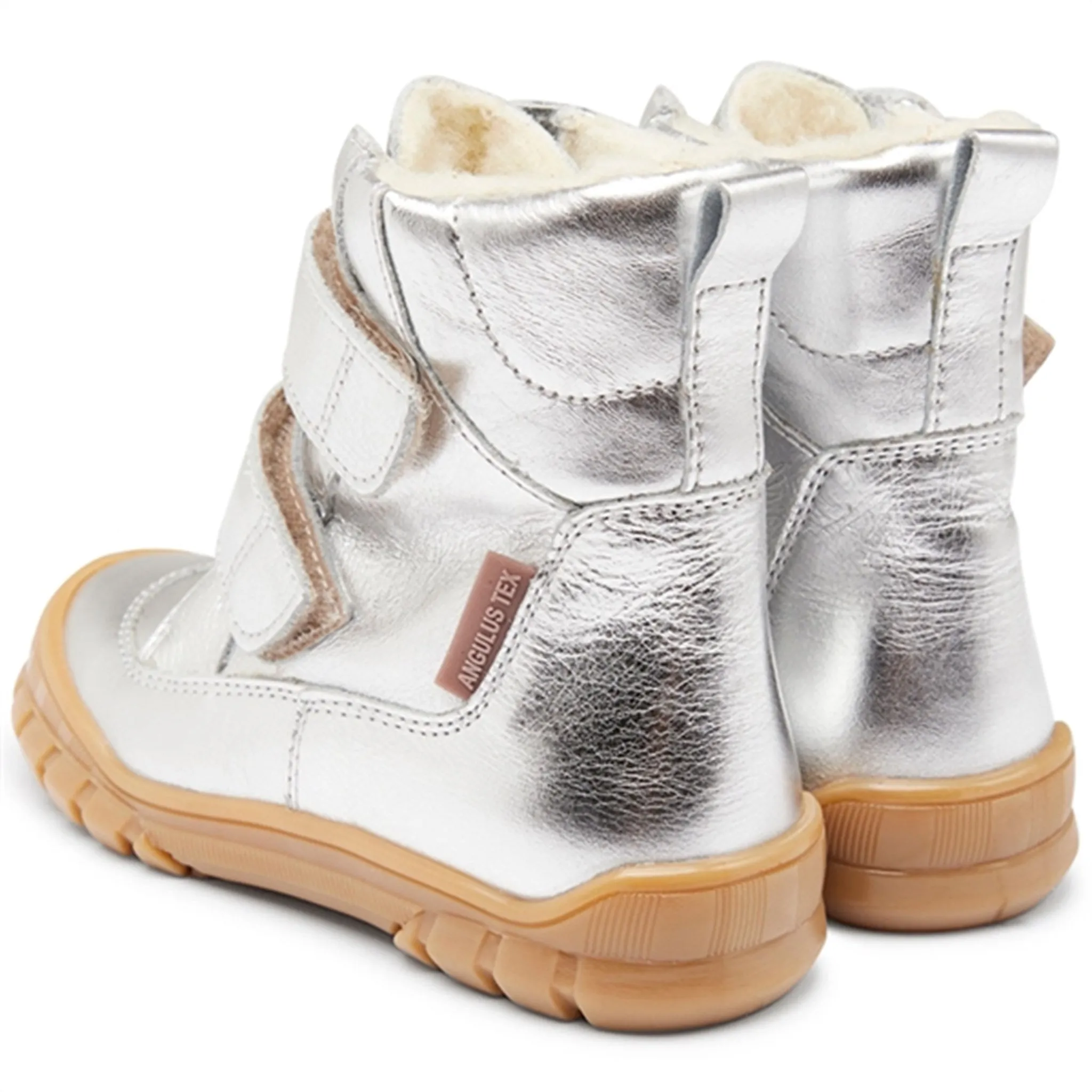 Angulus Tex-Boots With Velcro Silver Snowy Landscape Boots For Snow
