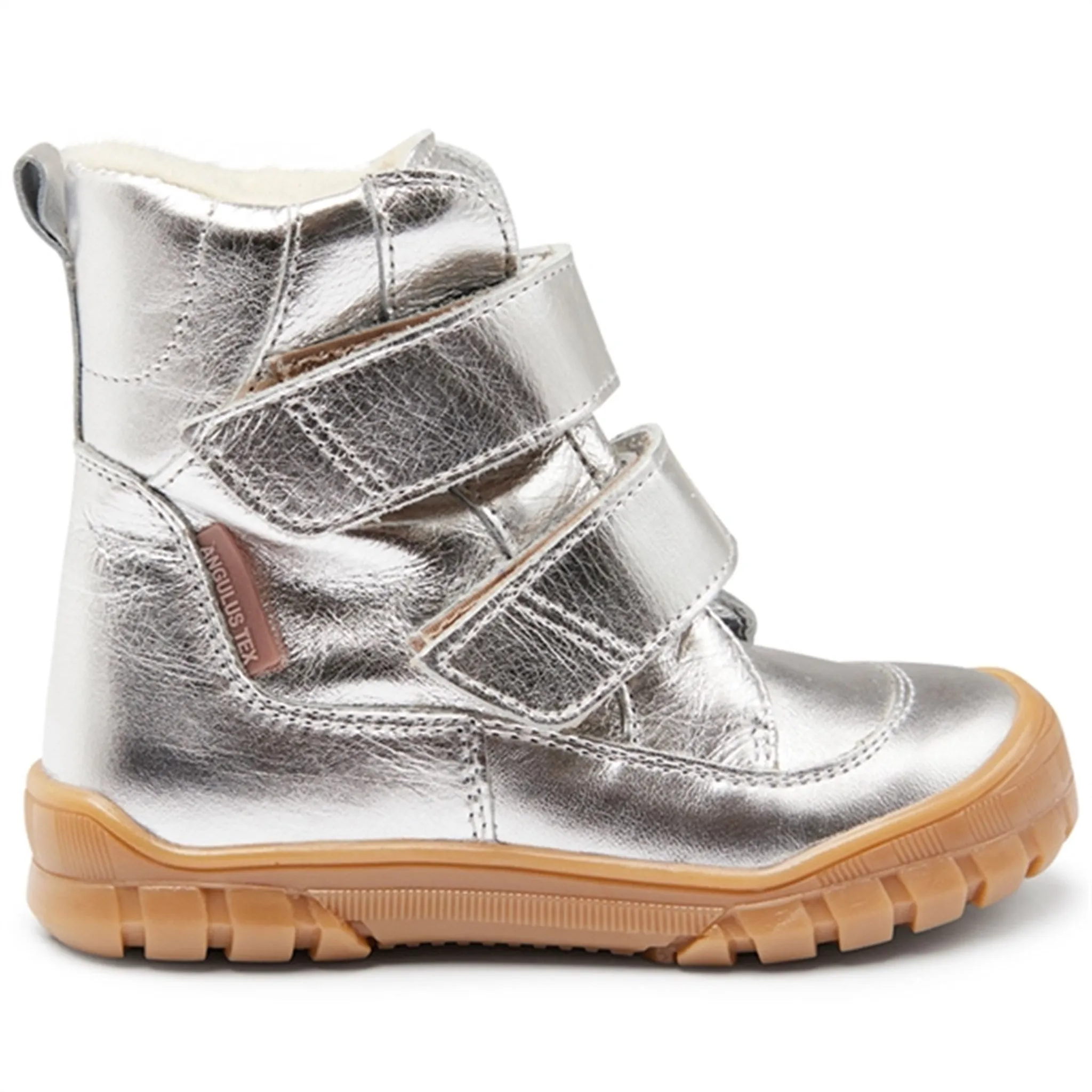Fashion Winter Angulus Tex-Boots With Velcro Silver