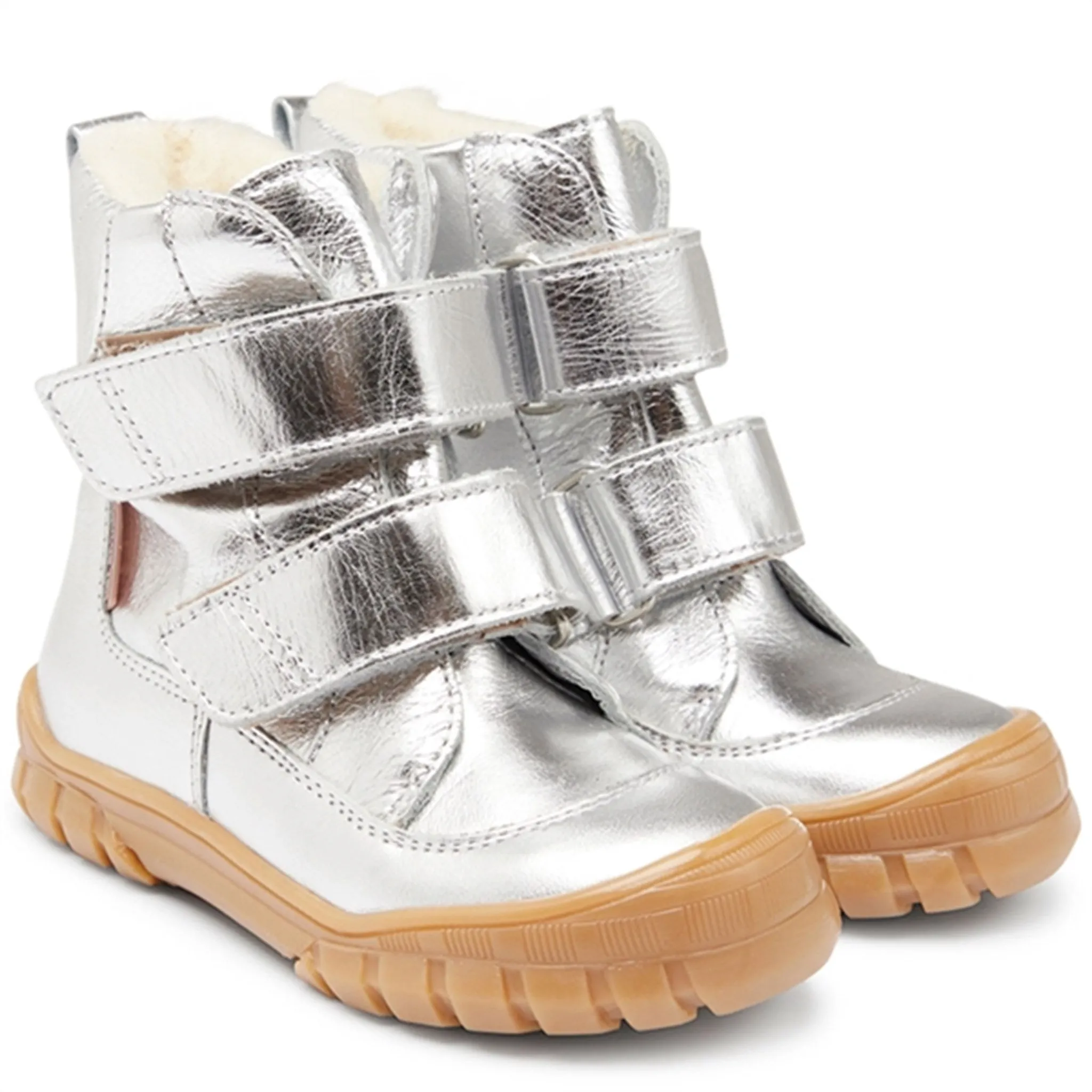 Snow-Trekking Boots Angulus Tex-Boots With Velcro Silver