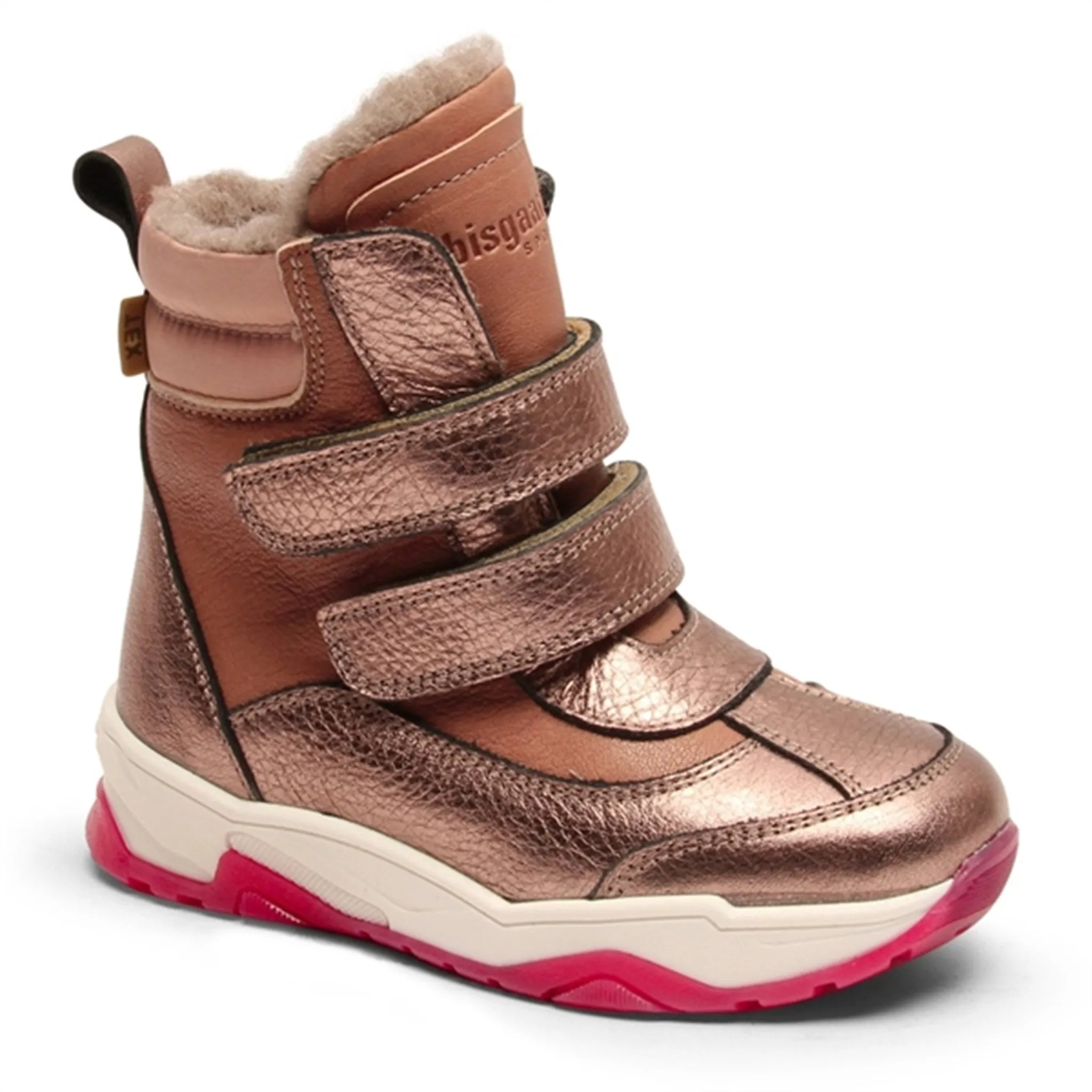 Bisgaard Dorelle Tex Boots Rose Gold Metallic Snow Winter Hiking Gear Snow Cold Adventure