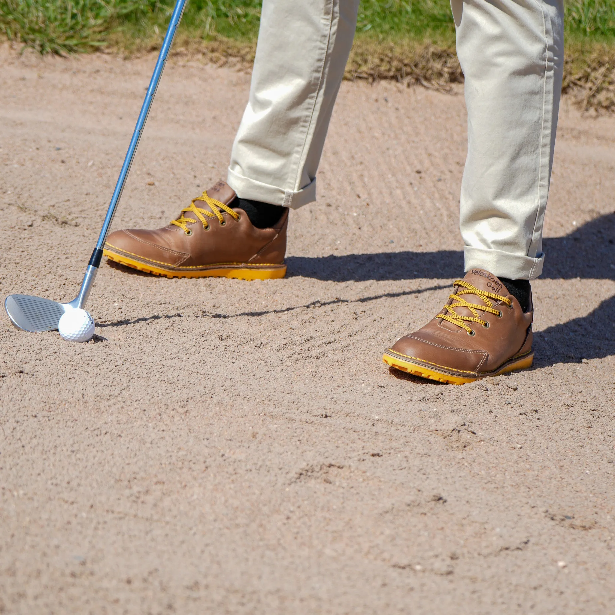 Veldskoen Vilakazi Loft Golf Shoe (Yellow Sole) Stable platform Easy Fit