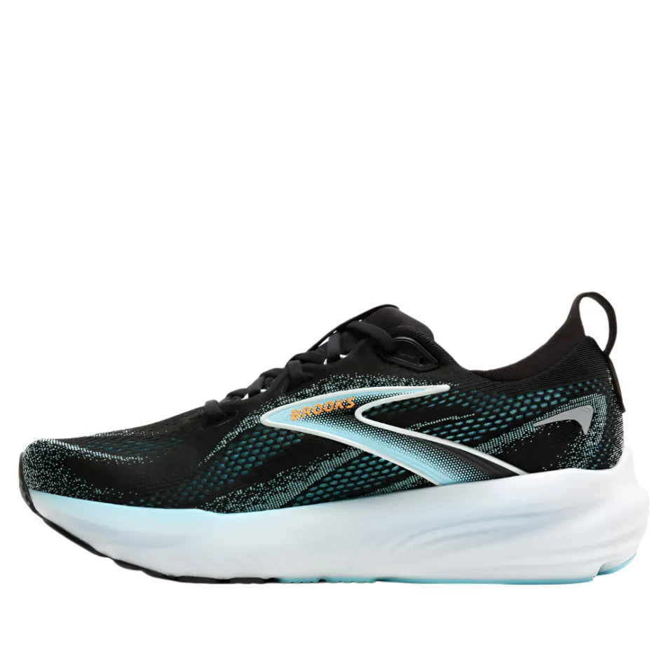 Brooks Men's Glycerin 22 Running Shoes in Black/Atomizer/Blazing Orange AW25 Astounding shock absorption Superior Flexibility