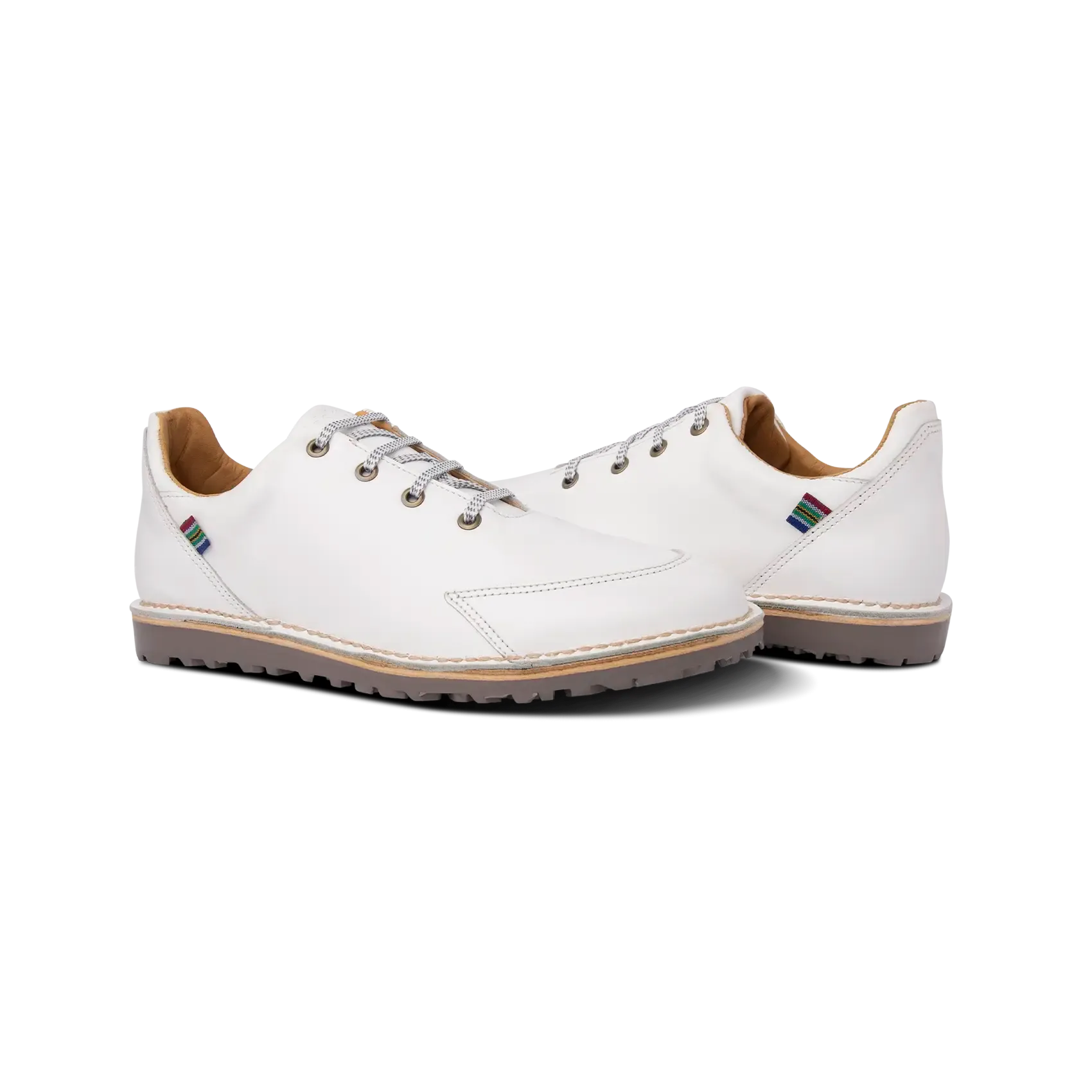 Foot Freedom Swift Footwork Veldskoen Albatross Golf Shoe (White leather with Grey sole)