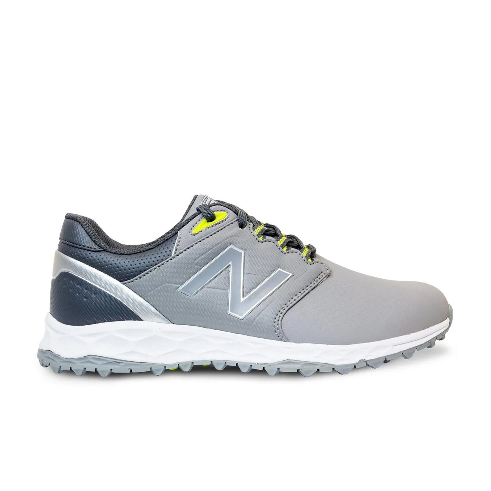 New Balance Mens Fresh Foam Elevate SL Golf Shoe - GREY / YELLOW Effortless Walk Comfort Breeze