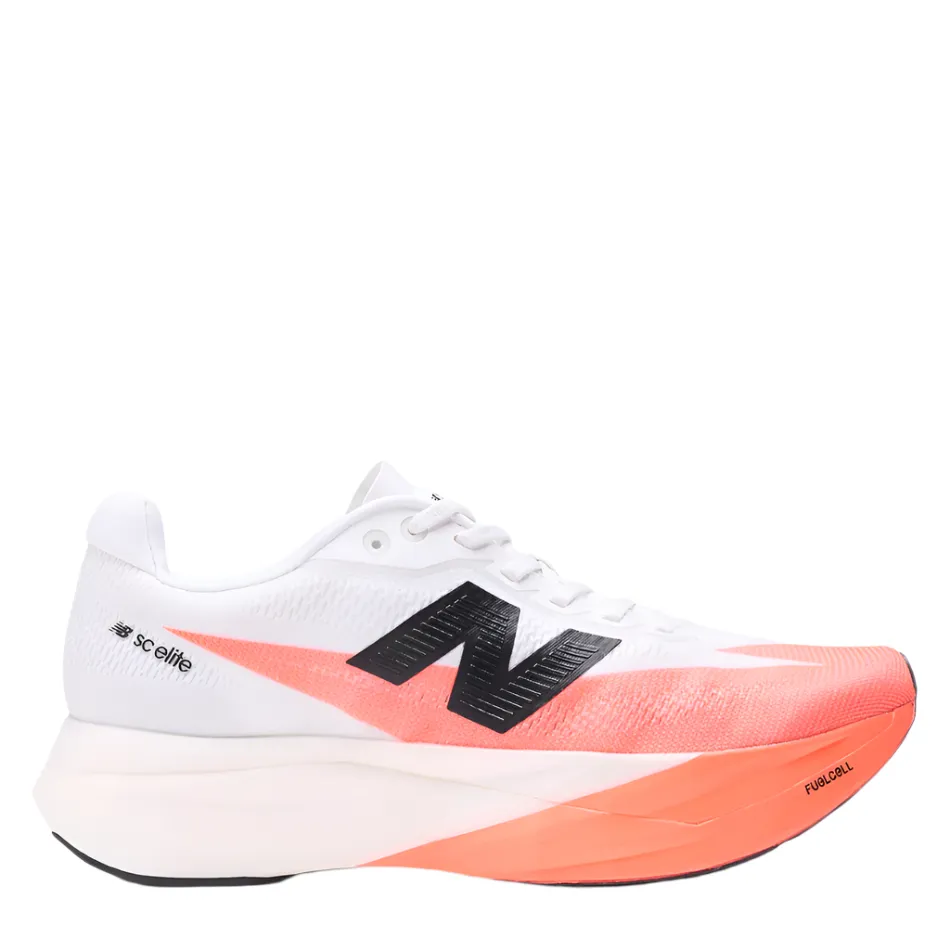 New Balance Women's Fuelcell Supercomp Elite V5 Running Shoes in Urgent Red/White/Black AW25 reflective running option