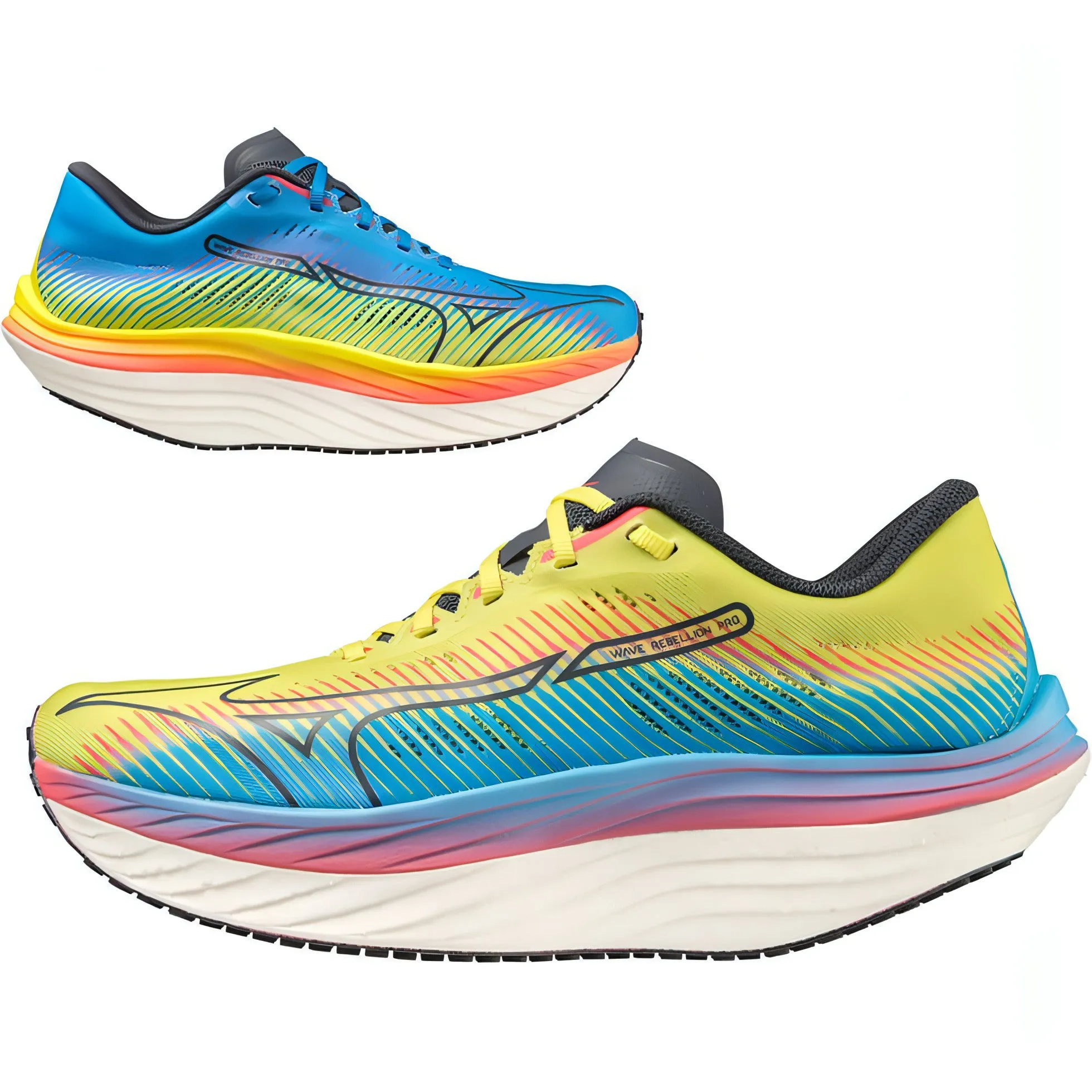 Mizuno Wave Rebellion Pro Mens Running Shoes - Yellow Velvet Soft