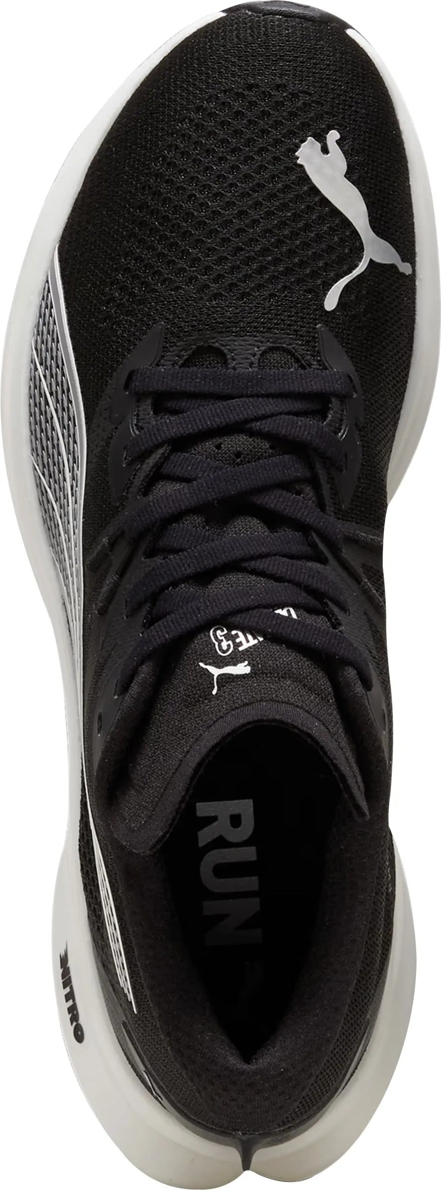 Puma Deviate Nitro 3 Mens Running Shoes - Black Soft Material Stone Gray