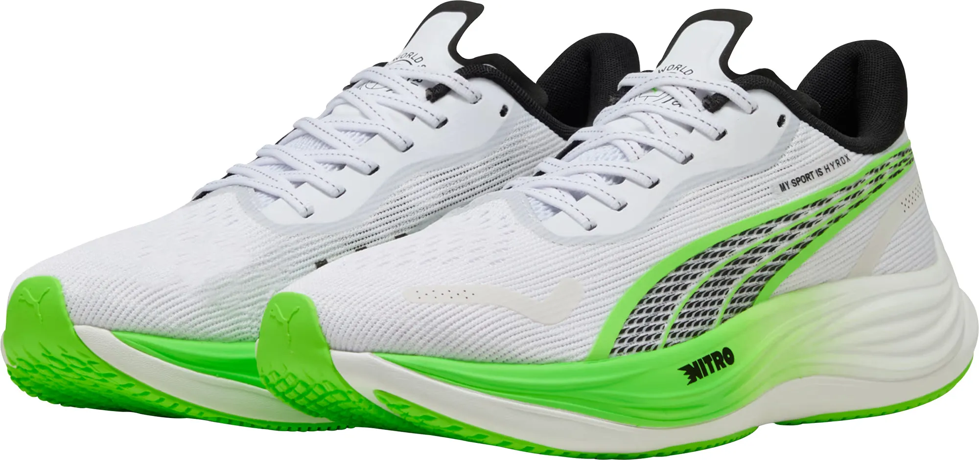 Puma Velocity Nitro 3 HYROX Mens Running Shoes - White Comfort Upper Dad Style