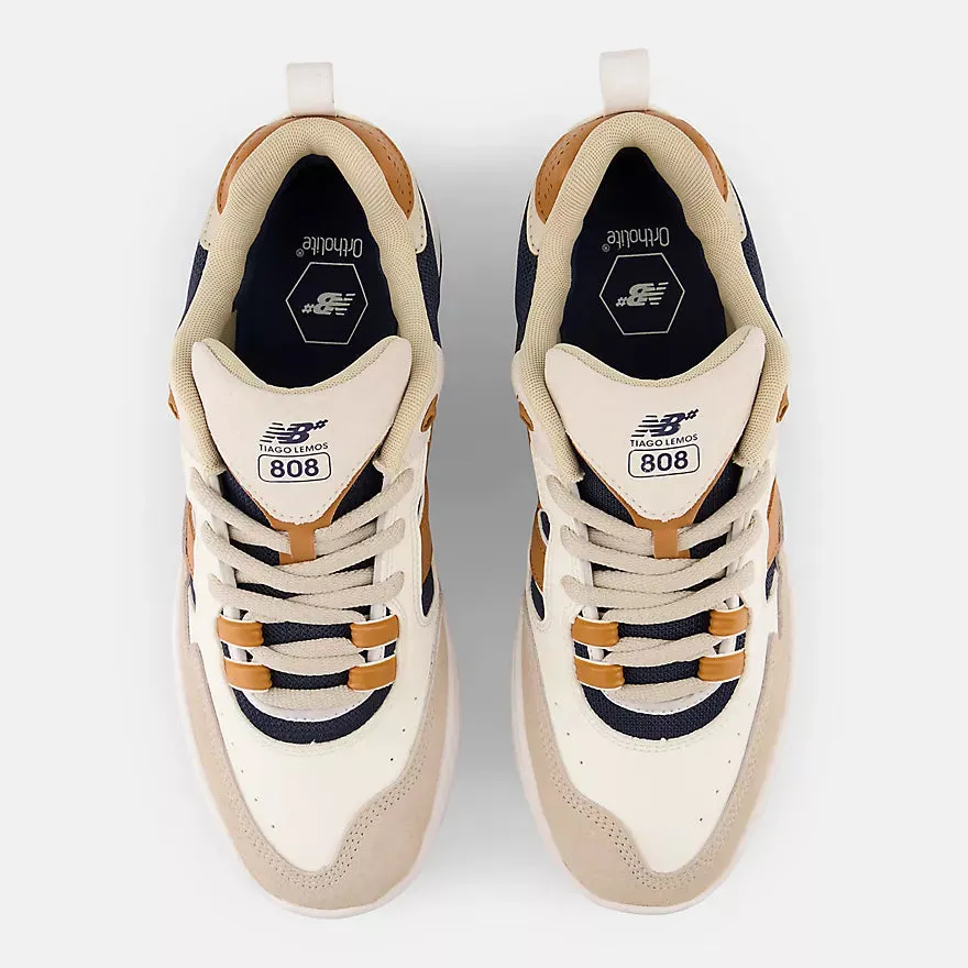 New Balance Numeric 808 Tiago Lemos Skateboard Shoe - Sea Salt / Tan Comfortable ankle support Travel Wear