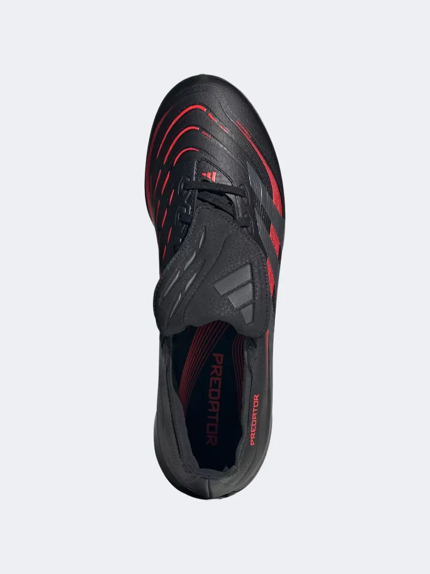 Adidas Predator League Fold Over Tongue Men Football Shoes Black/Grey/Red Balanced Agility Street Play